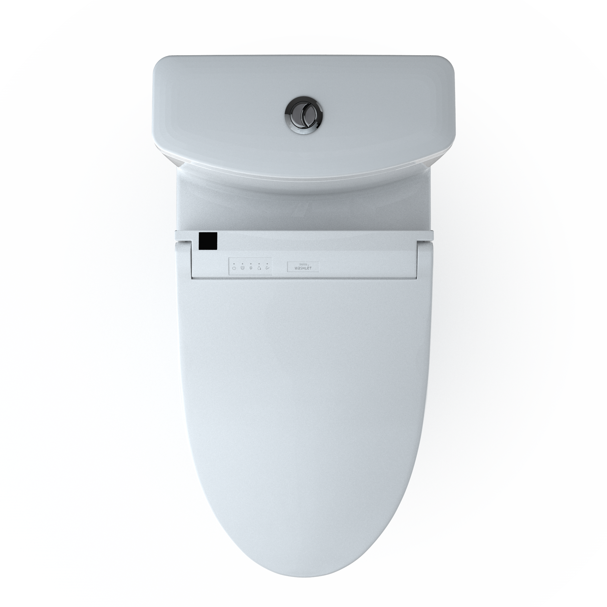 Alternate Image for TOTOWASHLET+ Aquia IV Two-Piece Elongated Dual Flush 1.28 and 0.9 GPF Toilet and WASHLET C5 Bidet Seat, Cotton White, Vitreous China|Plastic, MW4463084CEMGN#01