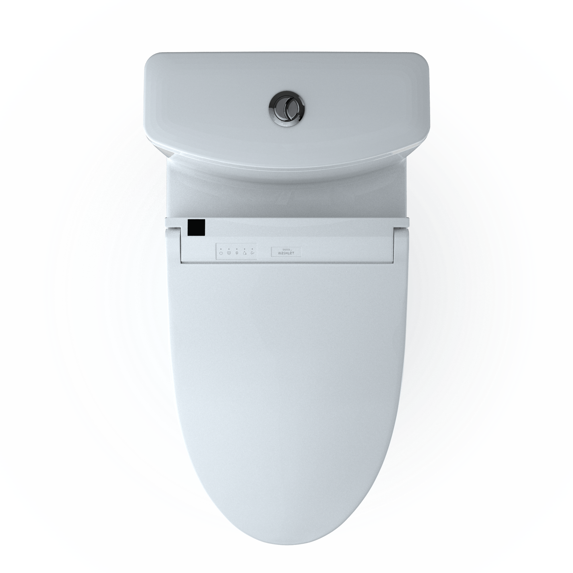 Alternate Image for TOTOWASHLET+ Aquia IV Two-Piece Elongated Dual Flush 1.28 and 0.9 GPF Toilet and WASHLET C5 Bidet Seat, Cotton White, Vitreous China|Plastic, MW4463084CEMGN#01