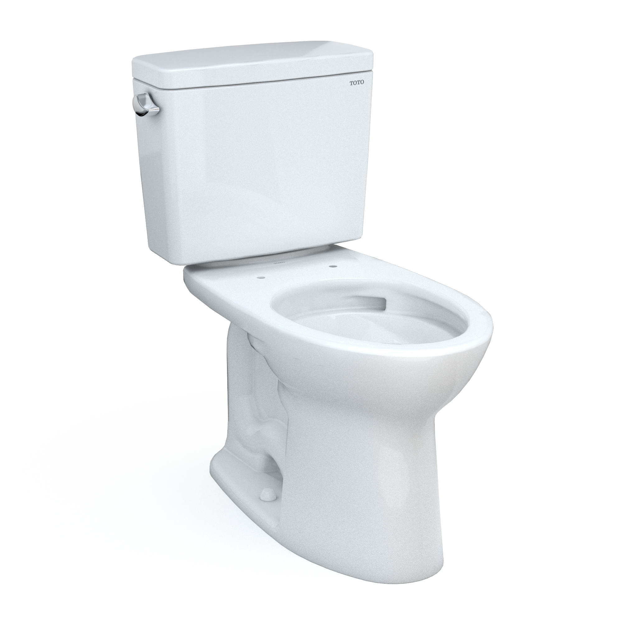 TOTO Drake Two-Piece Elongated 1.6 GPF Universal Height TORNADO FLUSH Toilet with CEFIONTECT, Cotton White, Vitreous China, CST776CSFG#01