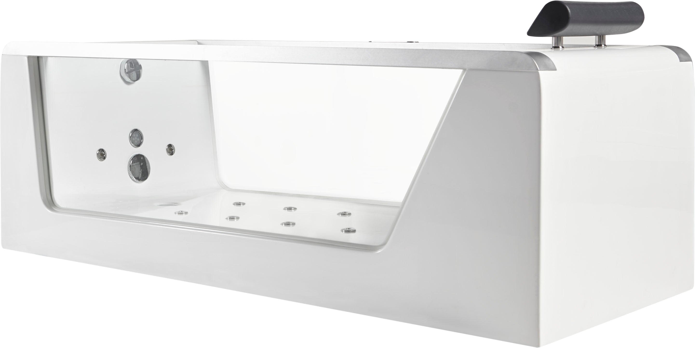 Alternate Image for Eago 71" Acrylic Free Standing Rectangle Bathtub, White, AM152ETL-6