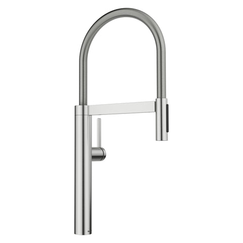 Blanco Culina II Semi-Pro Pull-Down Dual-Spray Kitchen Faucet, PVD Steel, 1.5 GPM, Brass, 527472