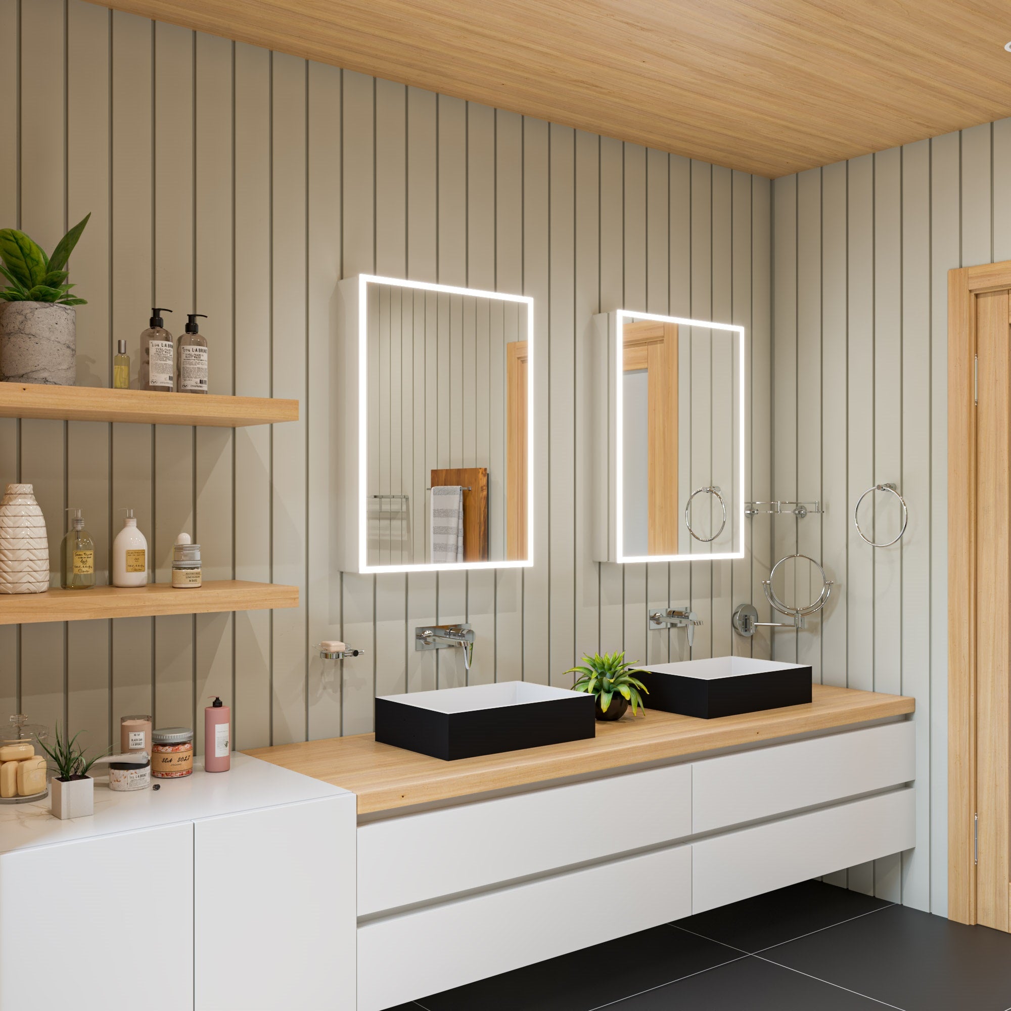 Alternate Image for ALFI brand Brass, AB9508-PC Polished Chrome 6 Piece Matching Bathroom Accessory Set