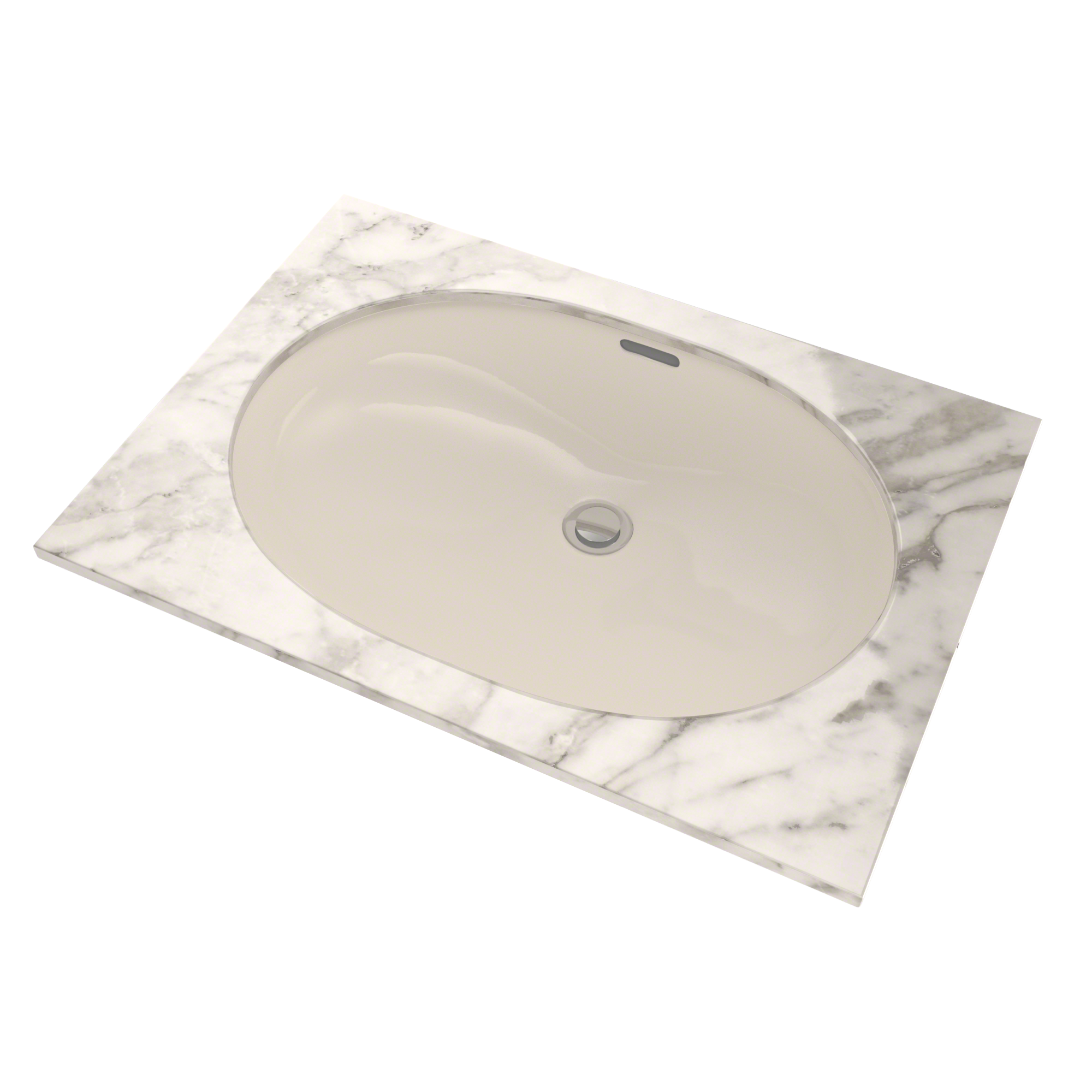 Alternate Image for TOTO Oval 19-11/16" x 13-3/4" Undermount Bathroom Sink with CEFIONTECT, Sedona Beige, Vitreous China, LT546G#12