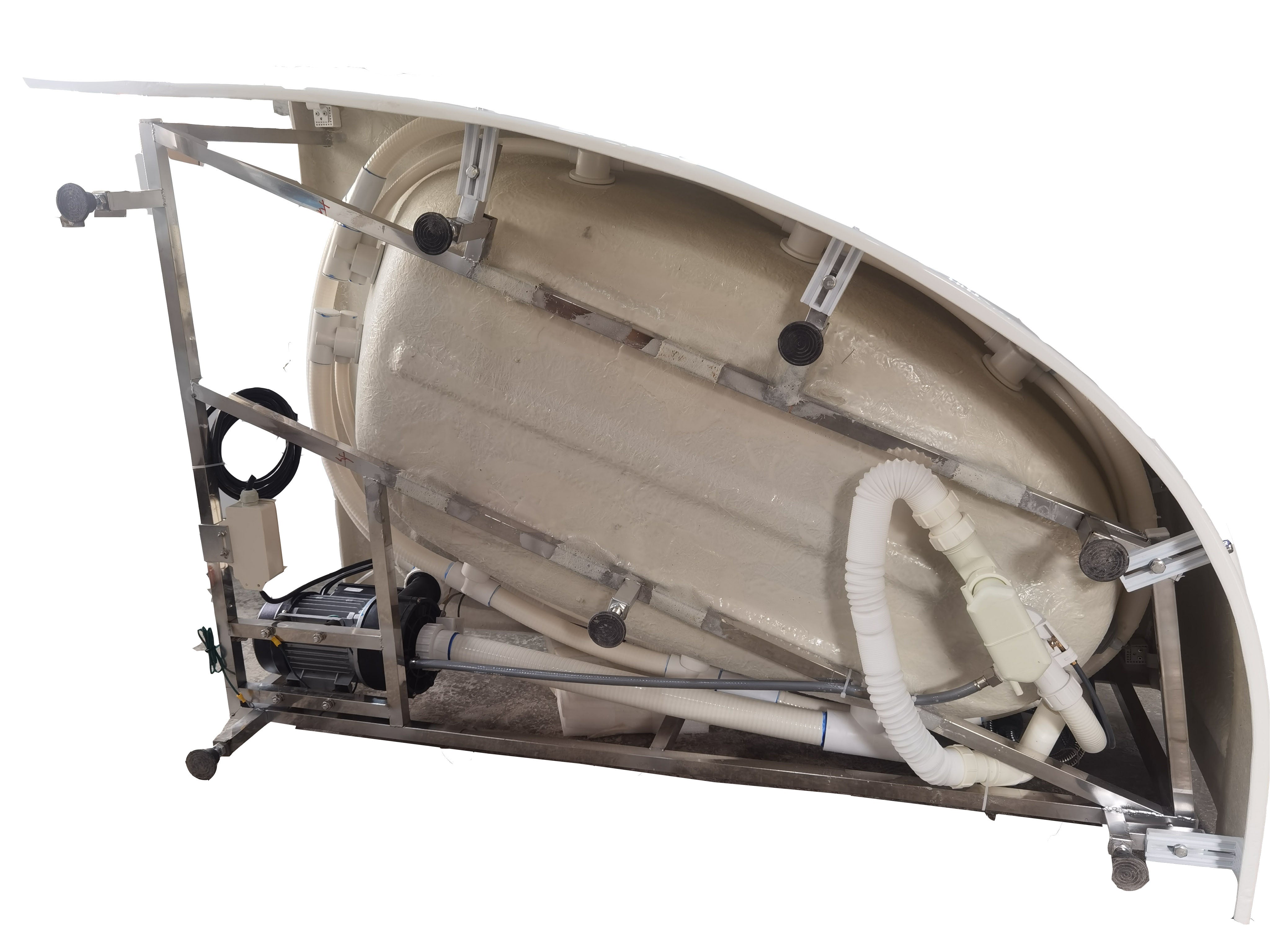 Alternate Image for Eago 59" Acrylic Corner Neo-angle Round Bathtub, White, AM161-R