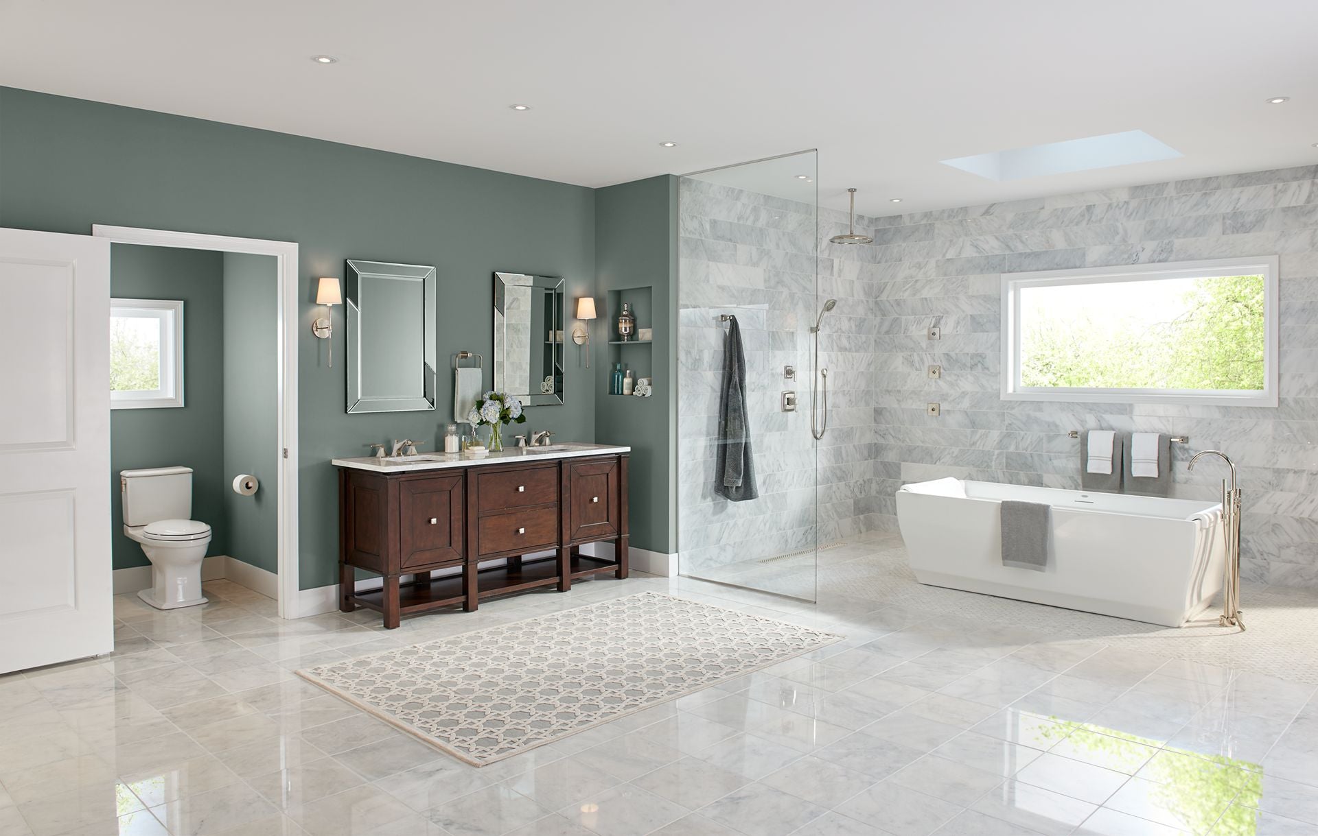 Alternate Image for TOTO Connelly Two-Piece Elongated Dual-Max, Dual Flush 1.28 and 0.9 GPF Universal Height Toilet with CEFIONTECT, Cotton White, Vitreous China, CST494CEMFG#01