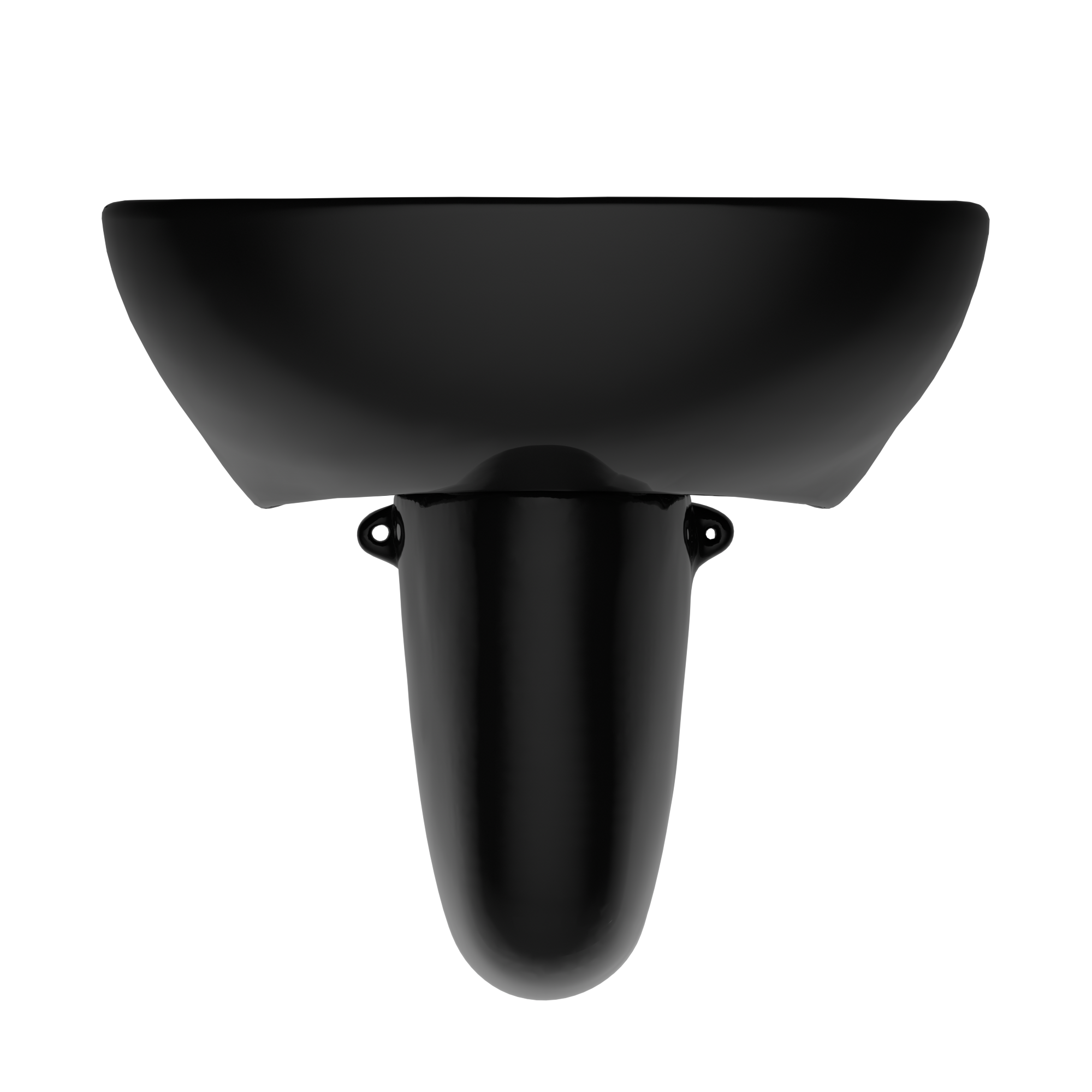 TOTO Supreme Oval Wall-Mount Bathroom Sink and Shroud for 8 Inch Center Faucets, Ebony, Vitreous China, LHT241.8#51