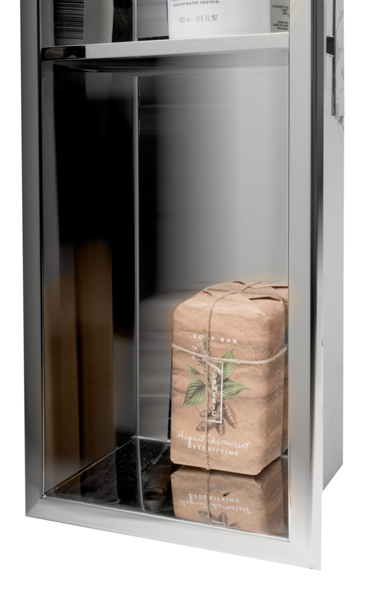 Alternate Image for ALFI brand ABN0836-PSS 8 x 36 Polished Stainless Steel Vertical Triple Shelf Bath Shower Niche, 20 Gauge