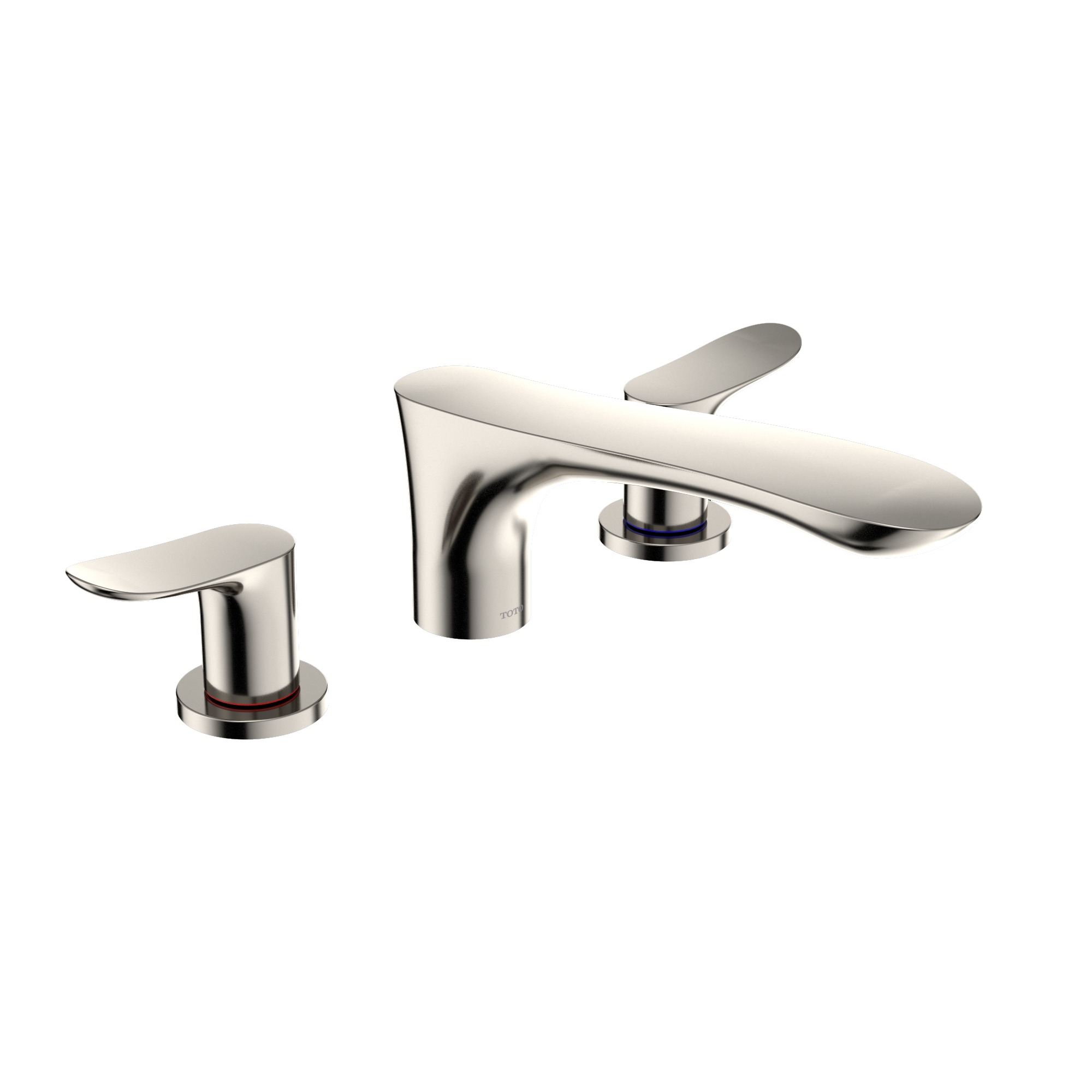 Alternate Image for TOTO GO Two-Handle Deck-Mount Roman Tub Filler Trim, Polished Nickel, Brass, TBG01201U#PN