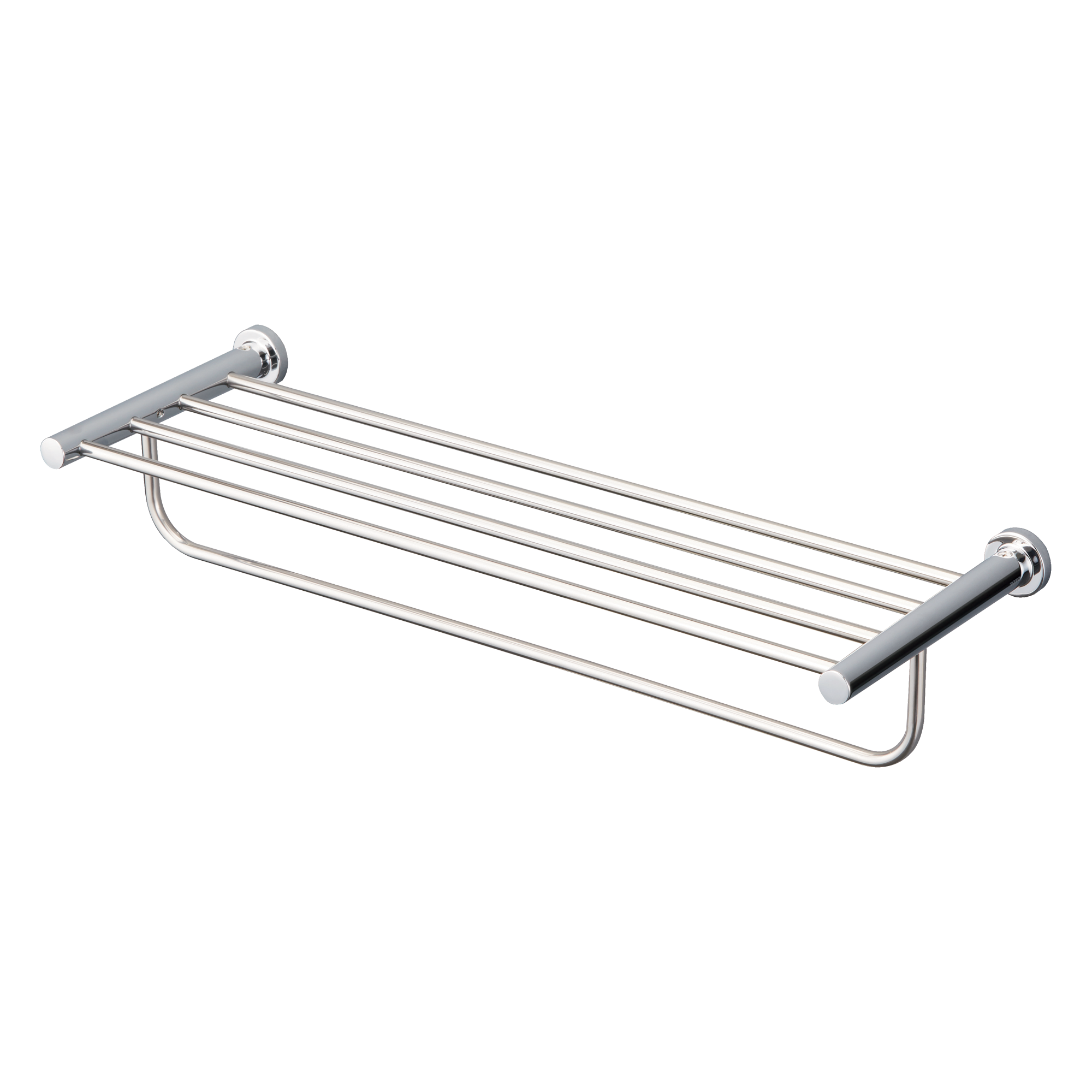 TOTO L Series Round Towel Shelf with Hanging Bar, Polished Chrome, Zinc Alloy|Stainless Steel, YTS406BU#CP