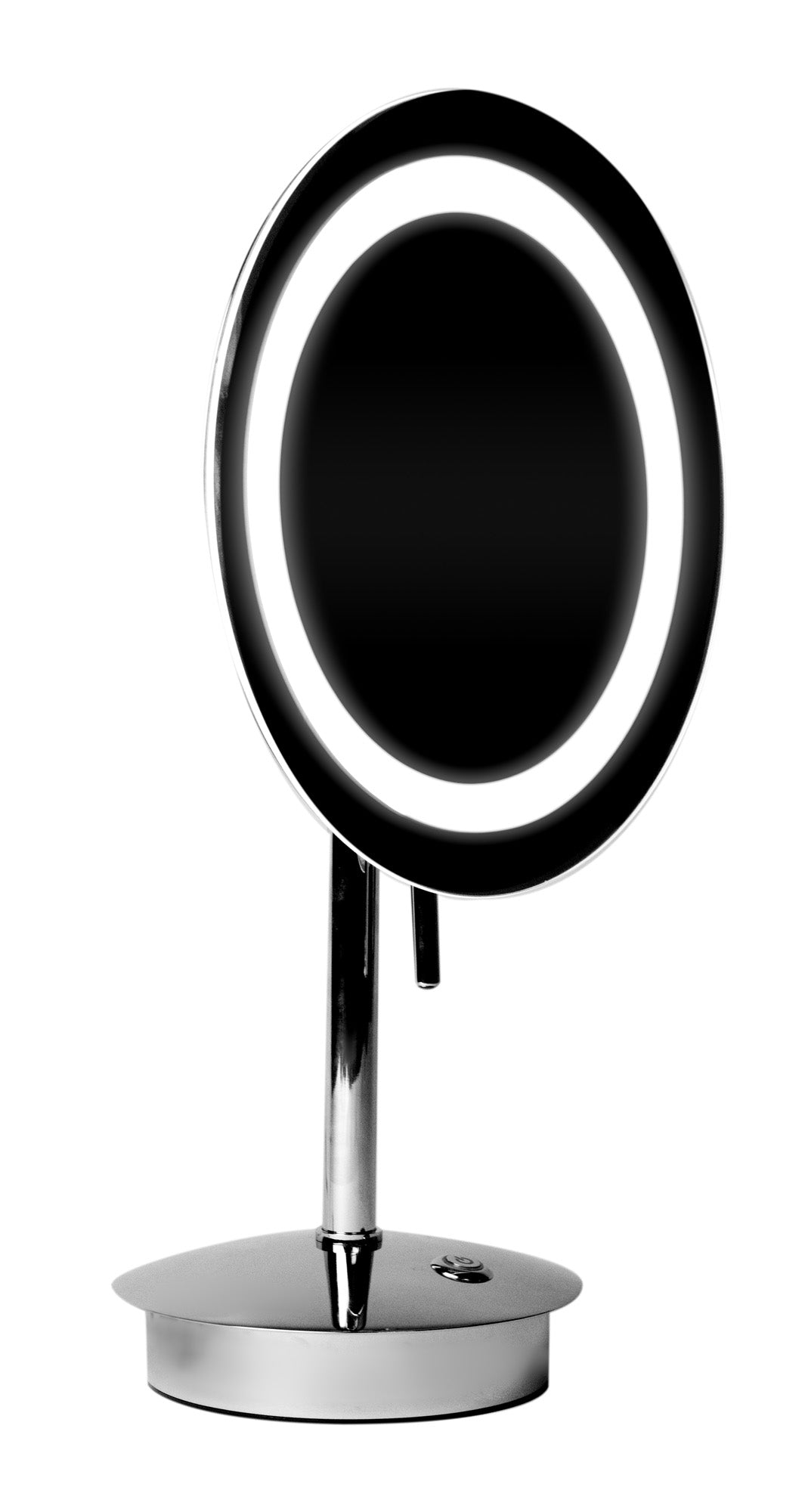 Alternate Image for ALFI brand ABM9FLED-PC Polished Chrome Tabletop Round 9" 5x Magnifying Cosmetic Mirror with Light