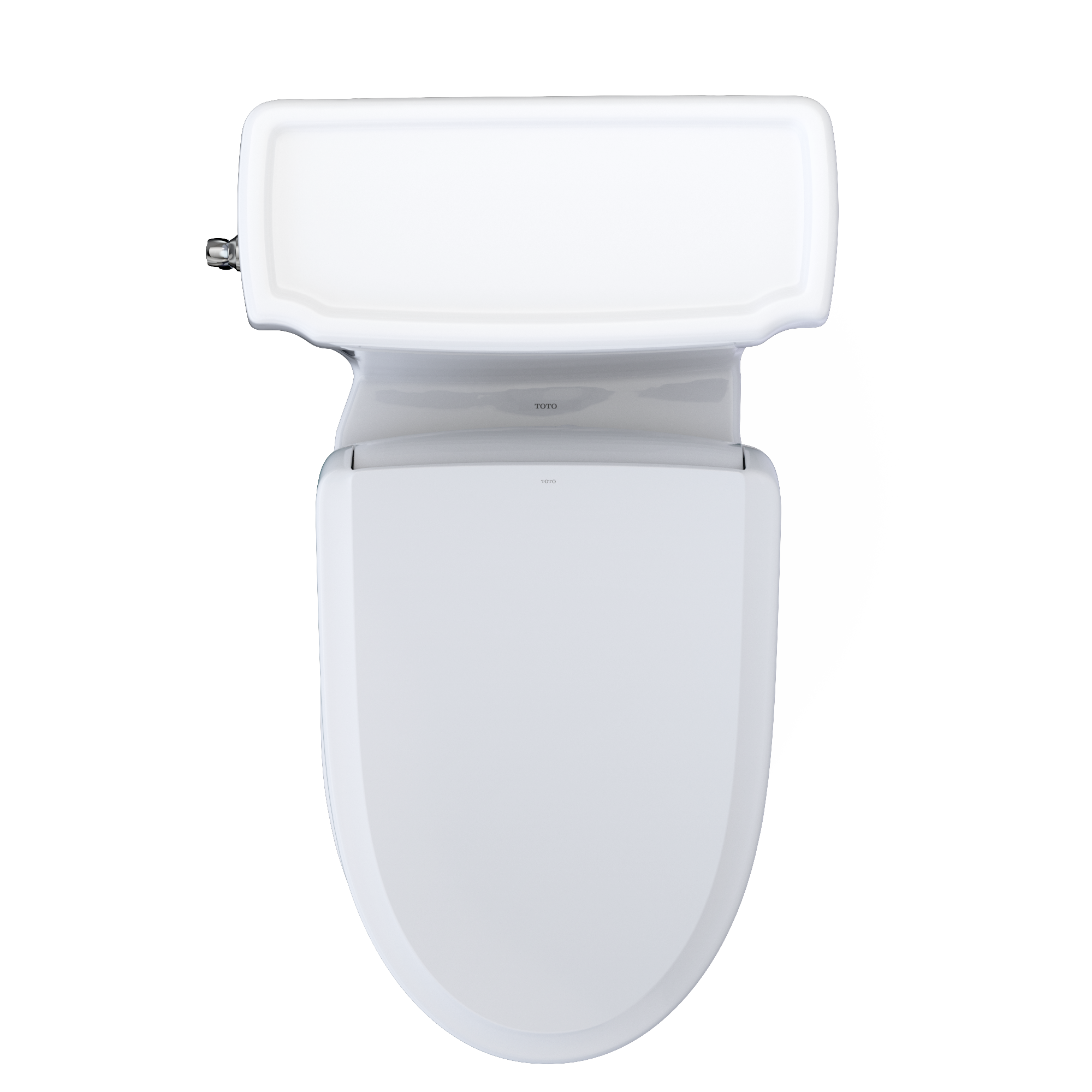 Alternate Image for TOTO WASHLET+ Eco Guinevere Elongated 1.28 GPF Universal Height Toilet and S7A Classic Bidet Seat with Auto Open/Close, Cotton White, Vitreous China|Plastic, MW9744734CEFG#01