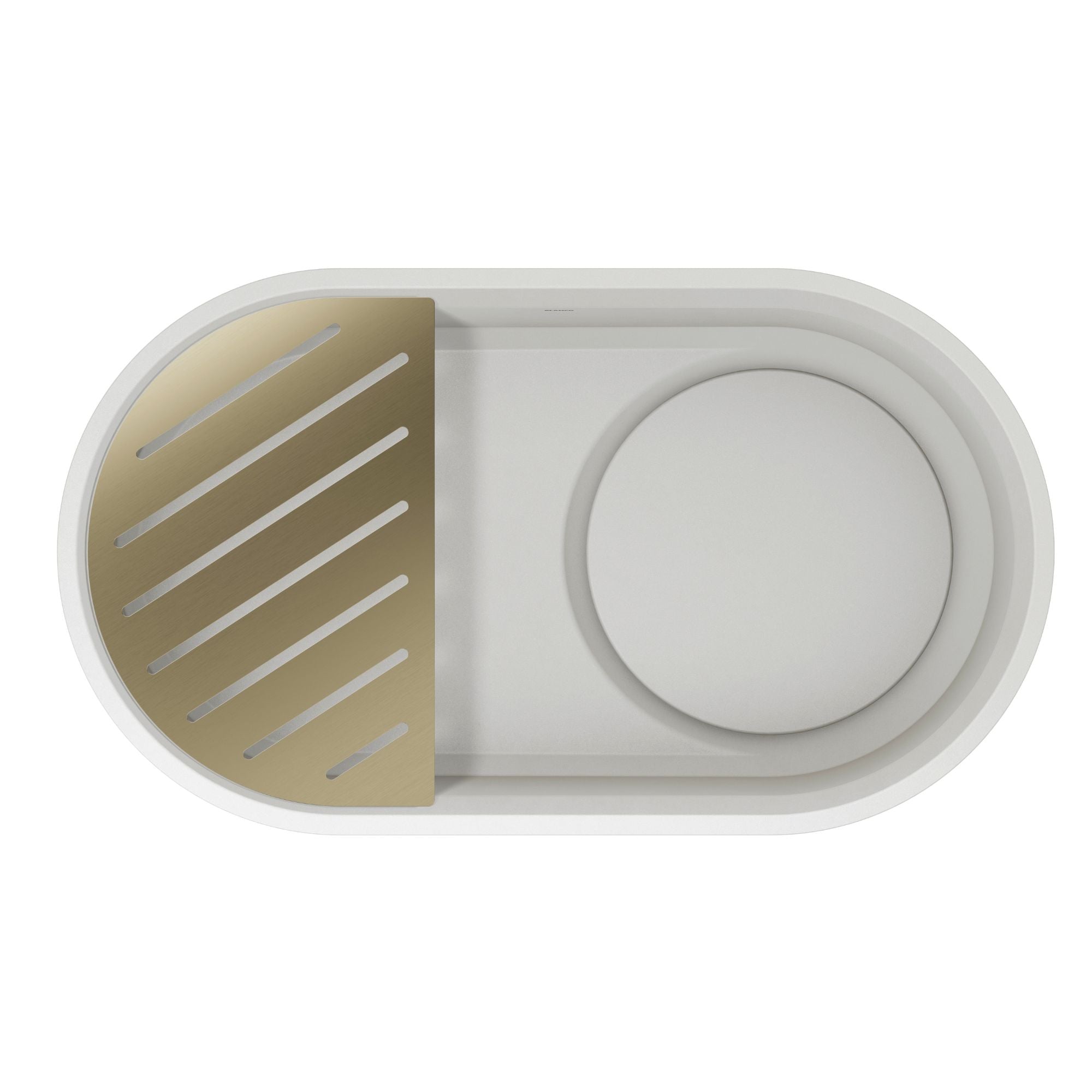 Blanco Oovalon 30" Single Bowl Undermount/Flush-Mount Velgranit Kitchen Sink with CapFlow Product Image