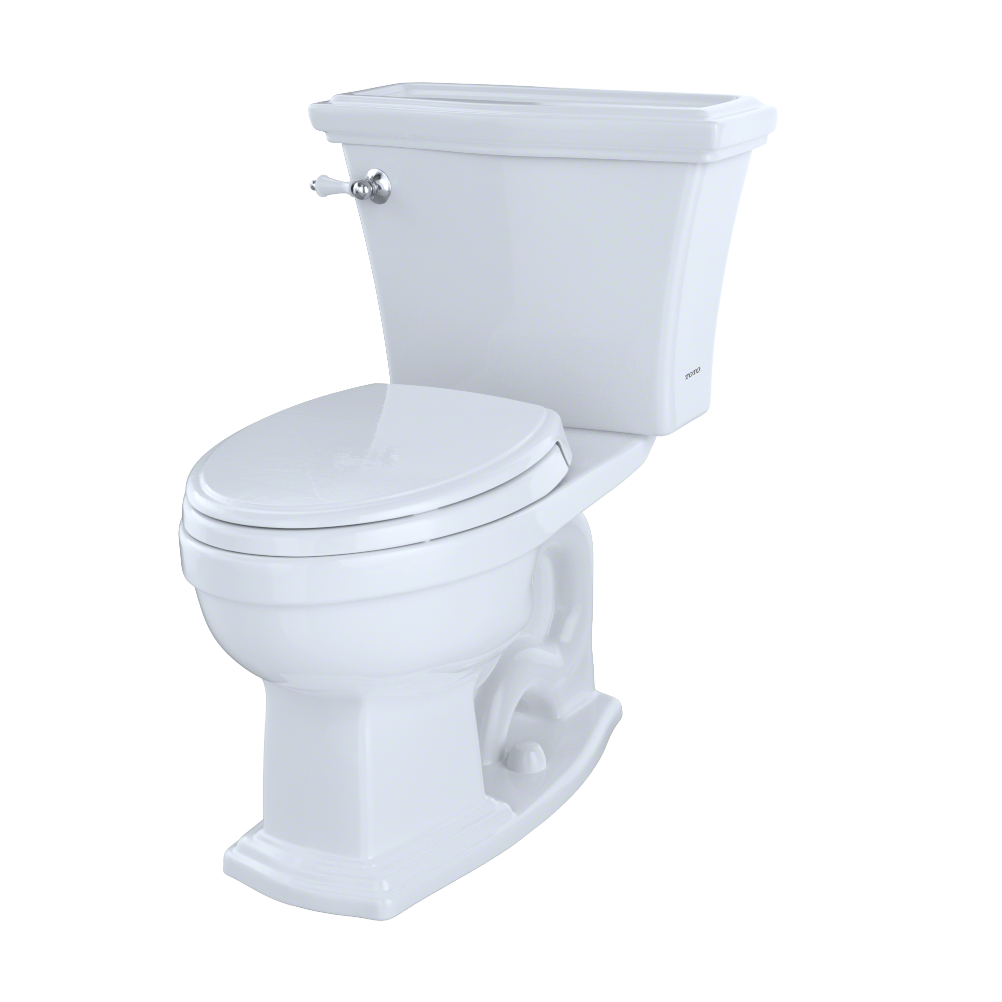 Alternate Image for TOTO Eco Clayton Two-Piece Elongated 1.28 GPF Universal Height Toilet, Cotton White, Vitreous China, CST784EF#01
