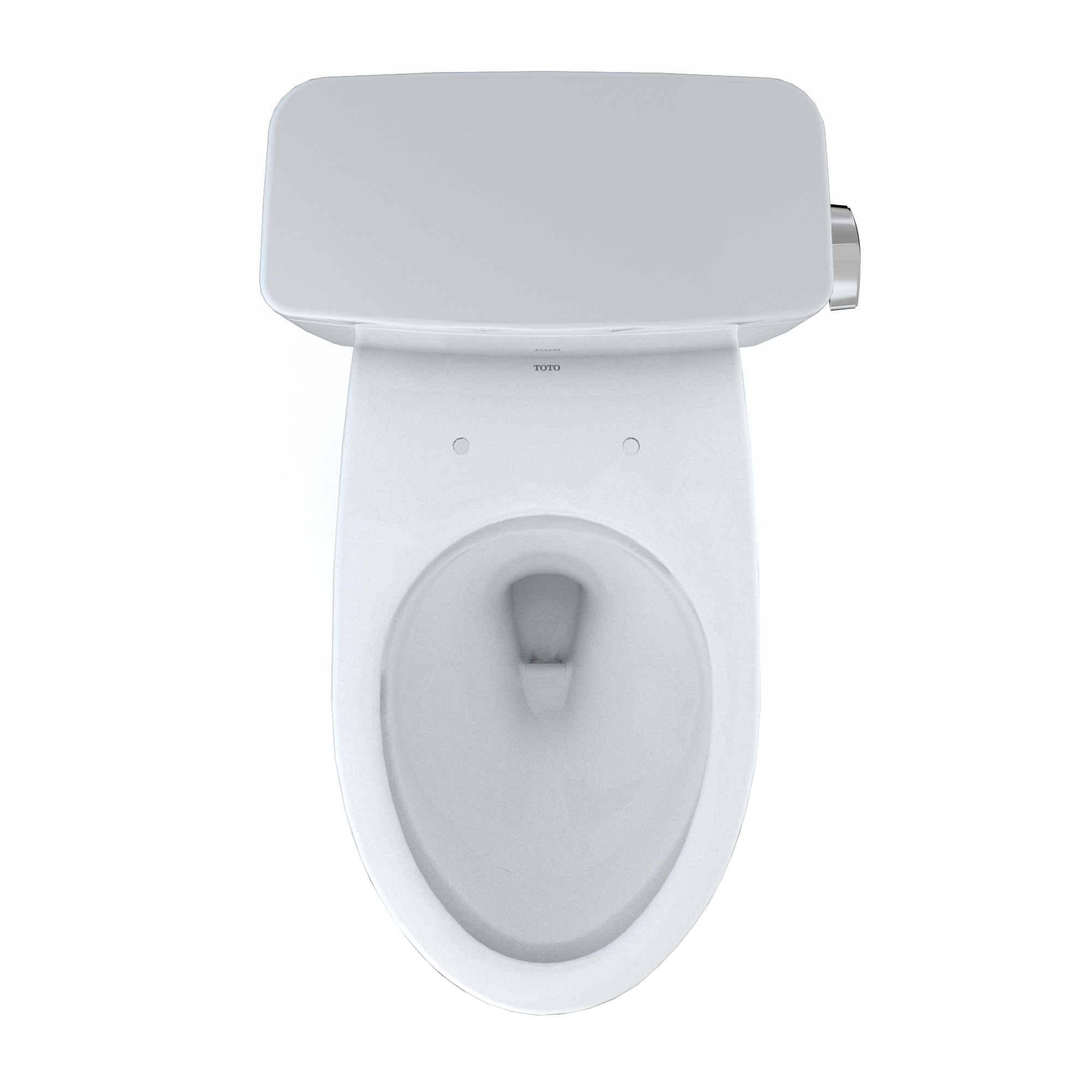 Alternate Image for TOTO Drake Two-Piece Elongated 1.28 GPF Universal Height TORNADO FLUSH Toilet with CEFIONTECT and Right-Hand Trip Lever, 10 Inch Rough-In, Cotton White, Vitreous China, CST776CEFRG.10#01