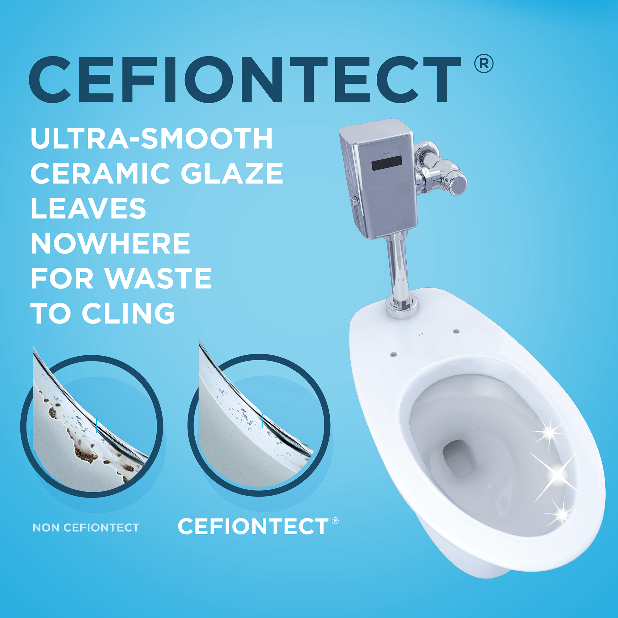Alternate Image for TOTO TORNADO FLUSH Commercial Flushometer Wall-Mounted Toilet with CEFIONTECT, Elongated, Cotton White, Vitreous China, CT728CUVG#01
