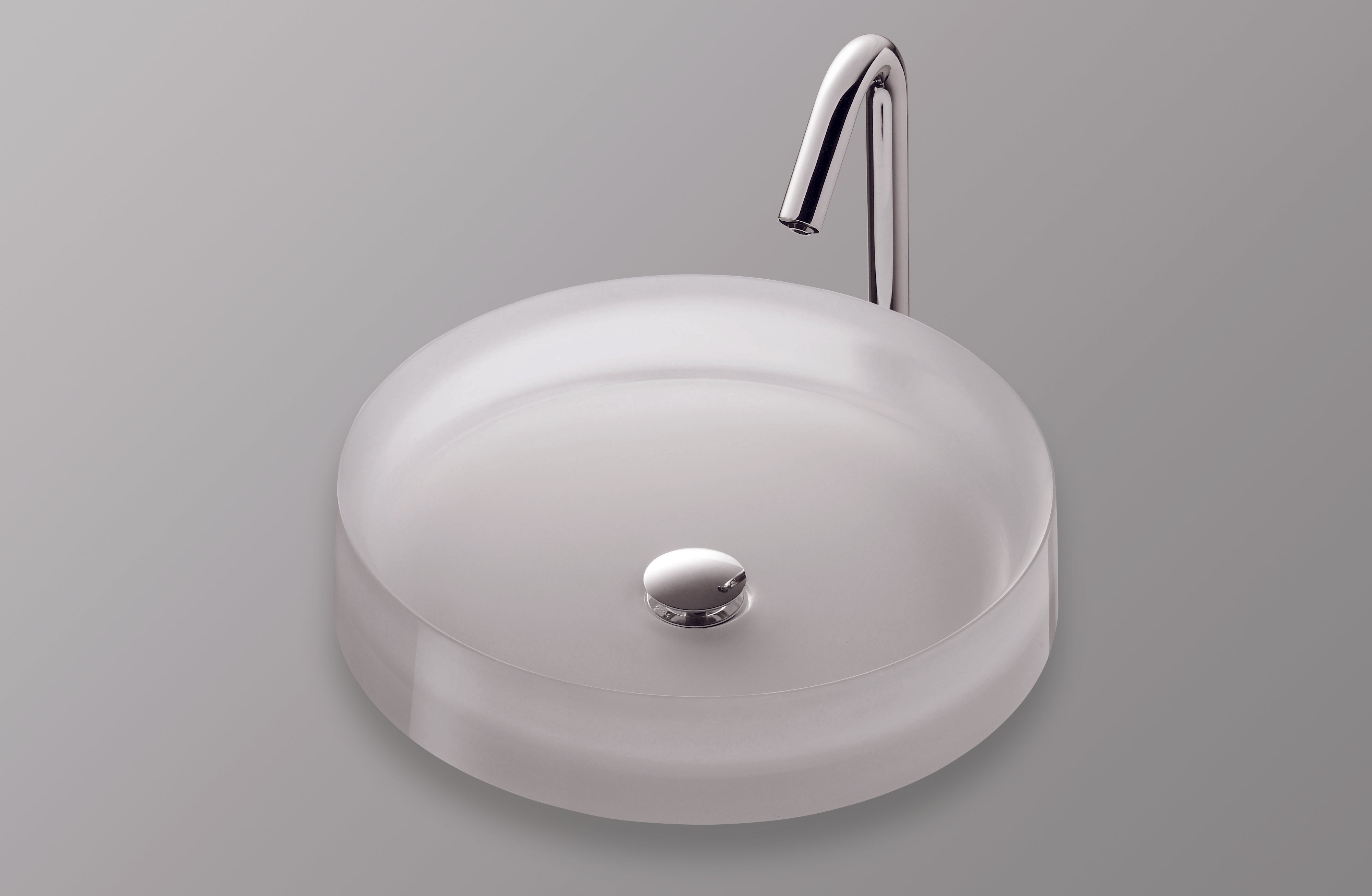 Alternate Image for TOTO Luminist Round Vessel Bathroom Sink, Frosted White, Epoxy Resin, LLT150#61