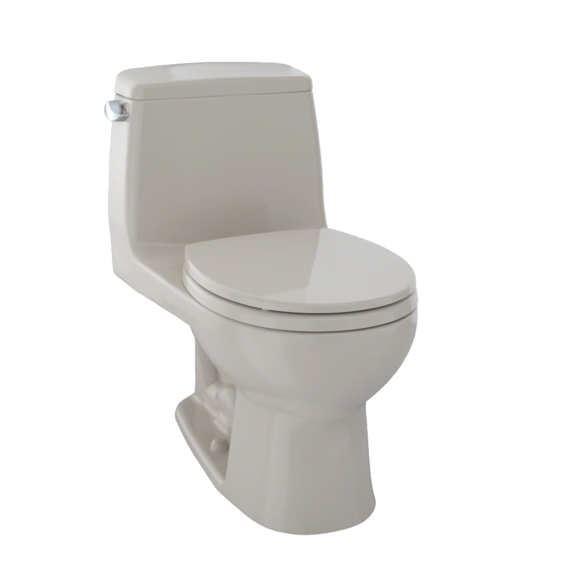 TOTO Eco UltraMax One-Piece Round Bowl 1.28 GPF Toilet, Bone, Vitreous China, MS853113E#03