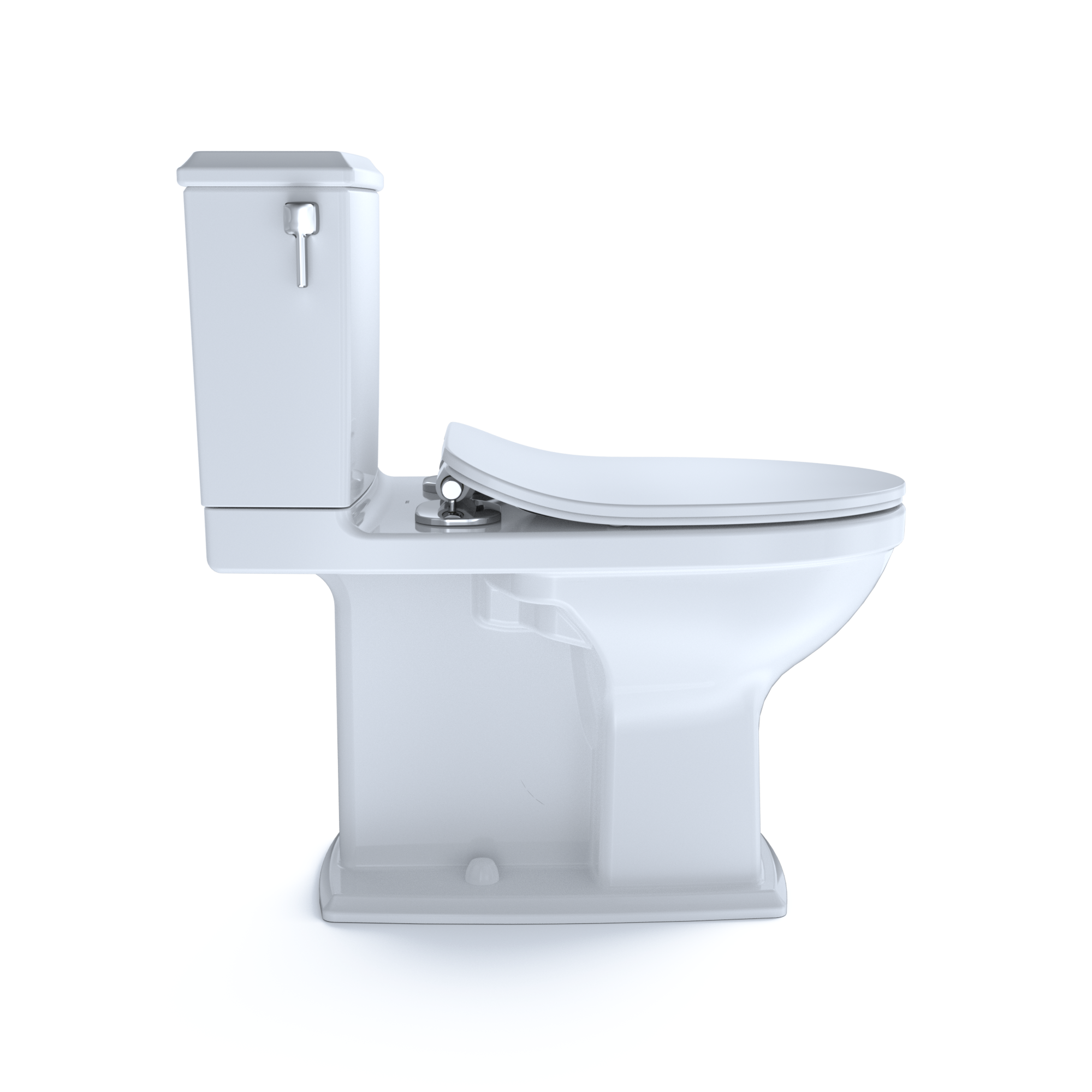 Alternate Image for TOTO Connelly Two-Piece Elongated Dual Flush 1.28 and 0.9 GPF Toilet with CEFIONTECT, WASHLET+ Ready, Cotton White, Vitreous China, MS494234CEMFG#01