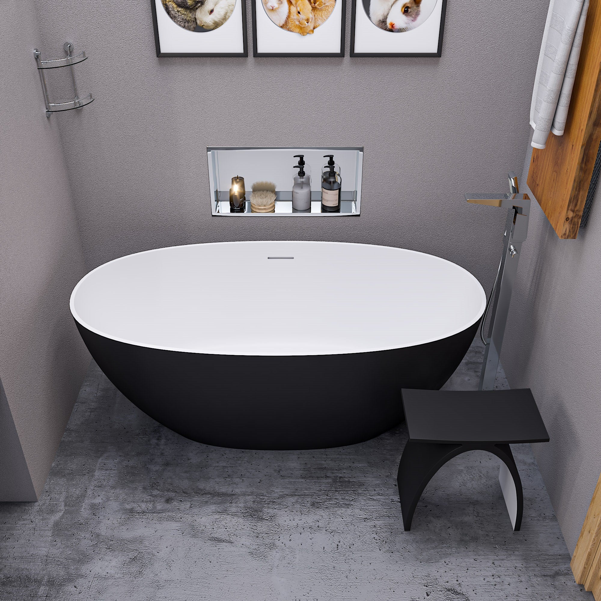 Alternate Image for ALFI brand Brass, AB9509-PC Polished Chrome 6 Piece Matching Bathroom Accessory Set