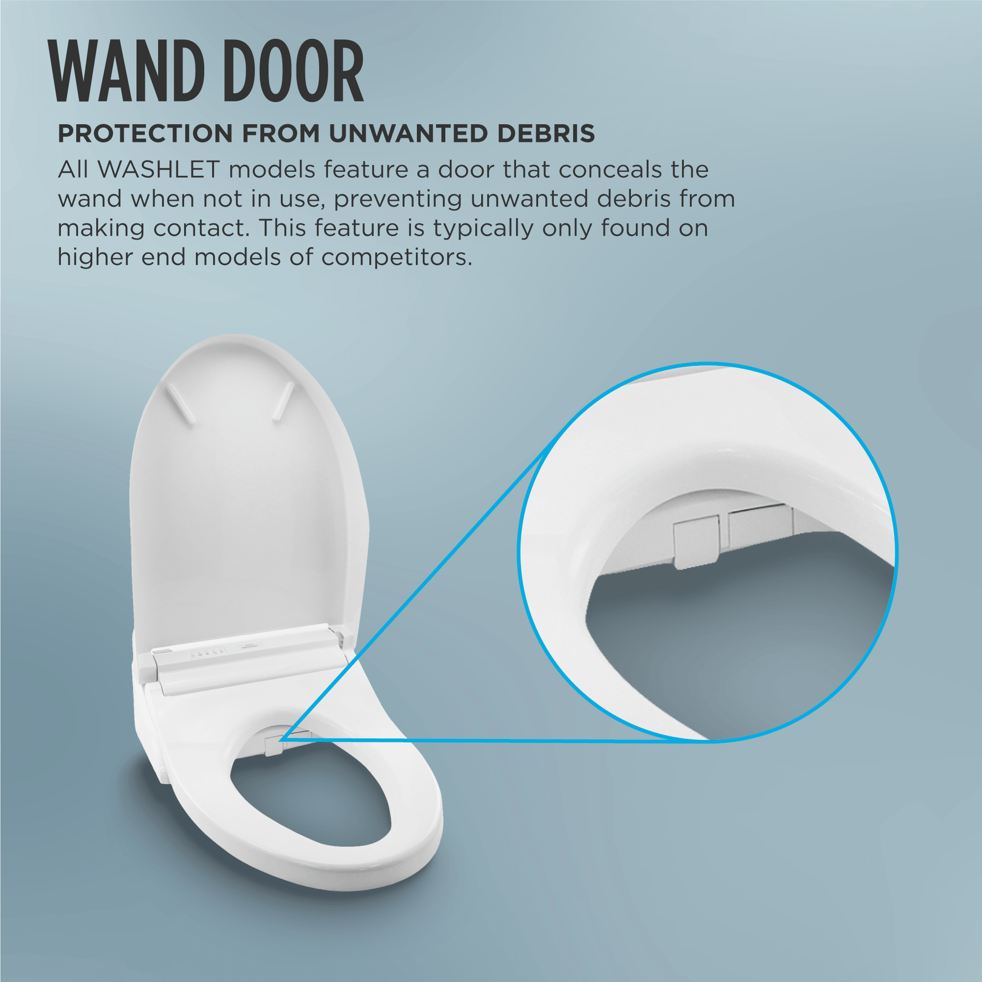 Alternate Image for TOTO WASHLET C5 Electronic Bidet Toilet Seat with PREMIST and EWATER+ Wand Cleaning, Elongated, Cotton White, Plastic, SW3084#01