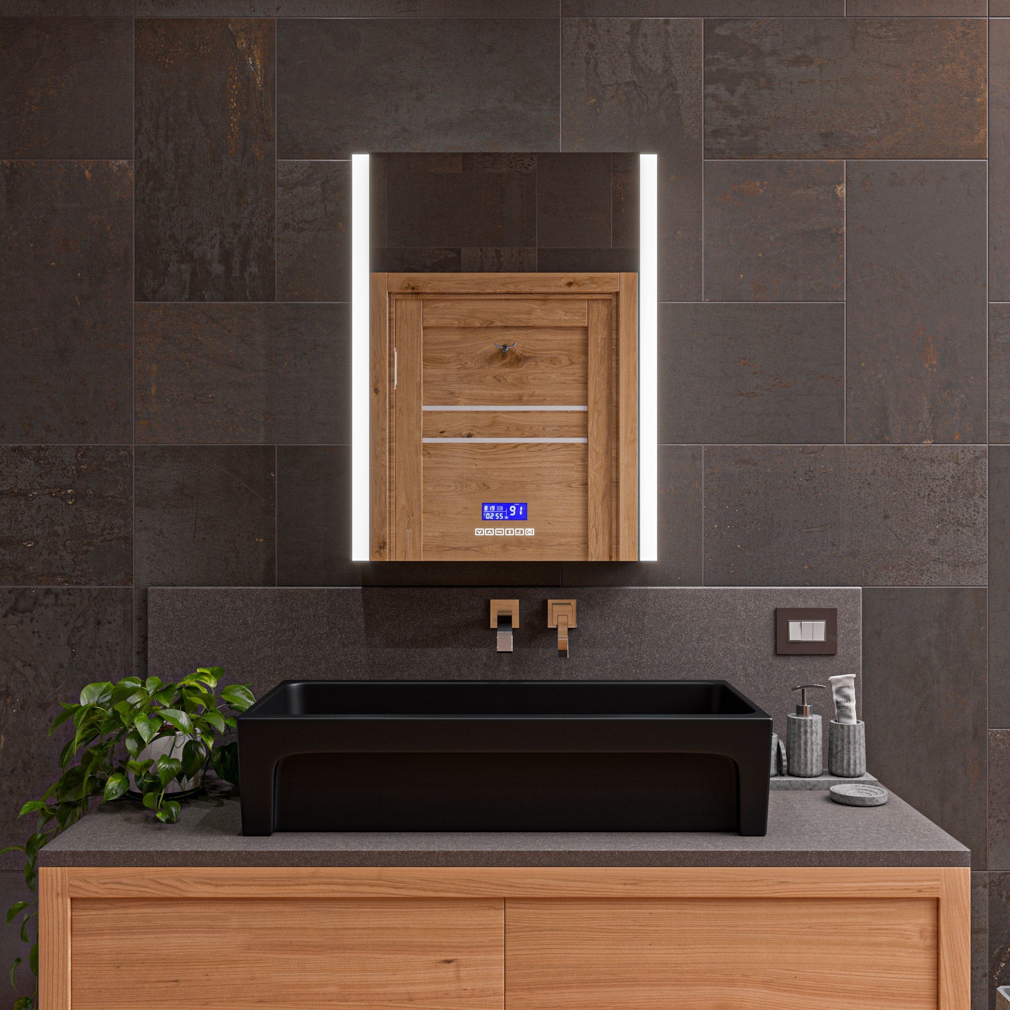 Alternate Image for ALFI Polished Chrome Single Lever Wallmount Bathroom Faucet, AB1256-PC