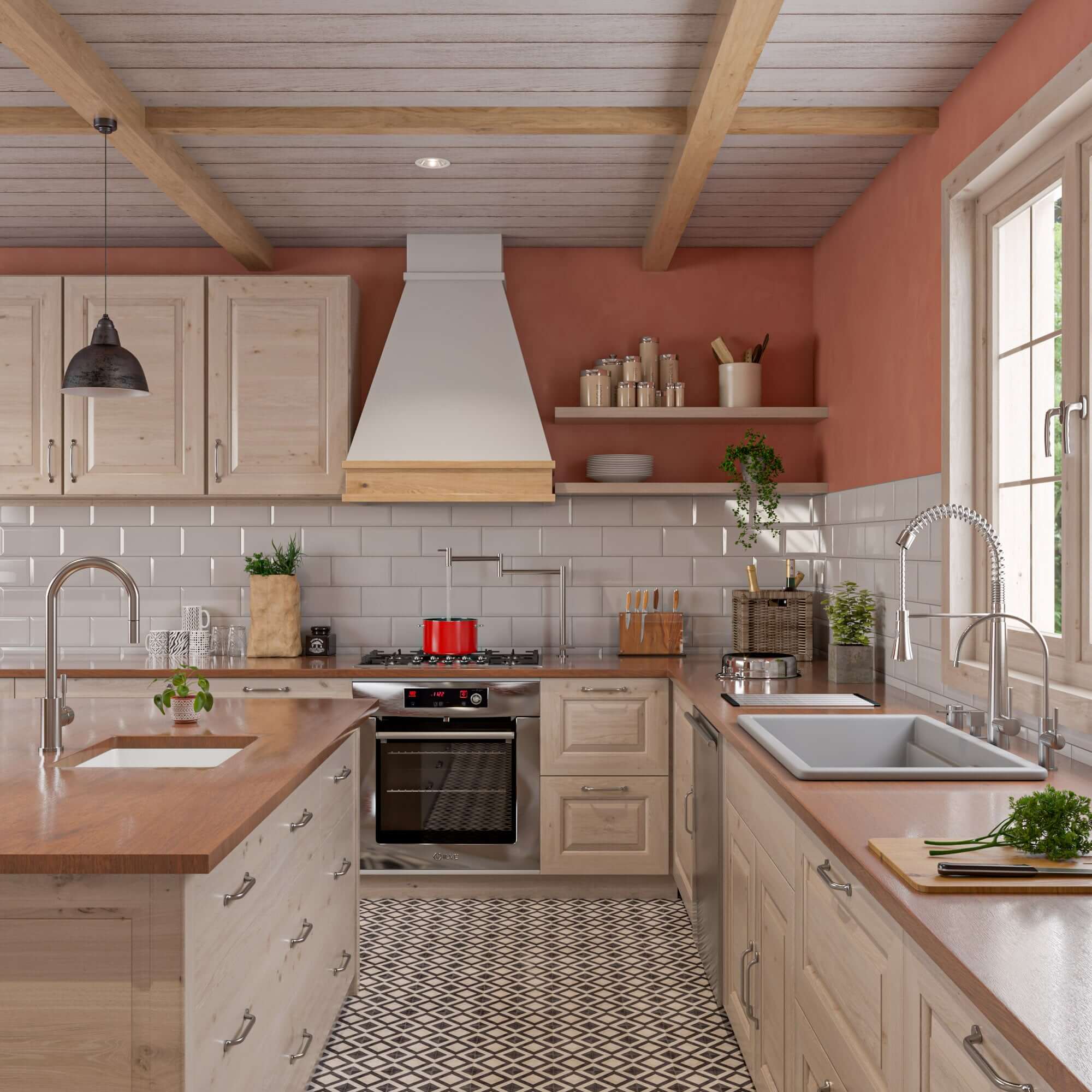 ALFI brand 32 fireclay workstation farmhouse step rim sink gray matte product image