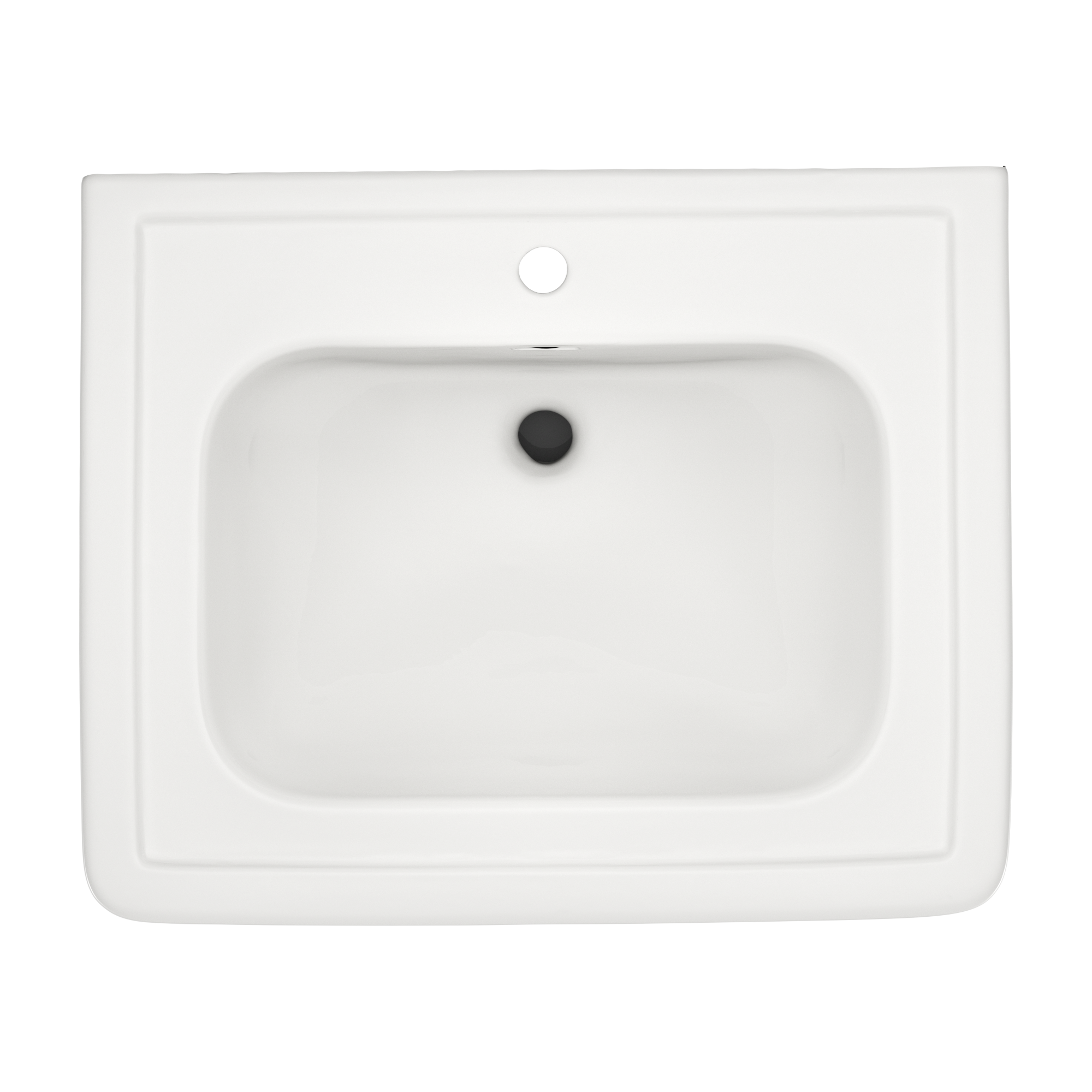 Alternate Image for TOTO Promenade 27-1/2" x 22-1/4" Rectangular Pedestal Bathroom Sink for Single Hole Faucets, Colonial White, LPT530.8N#11, Vitreous China, LPT530N#11