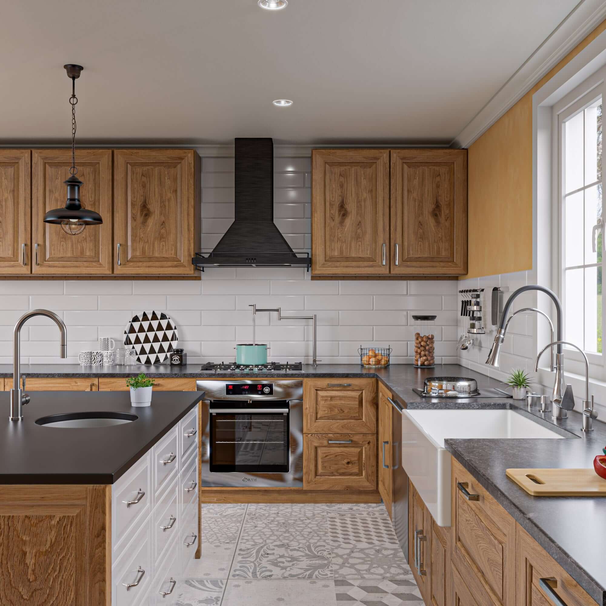 Alternate Image for ALFI brand 36" Fireclay Farmhouse Sink, White, AB536-W