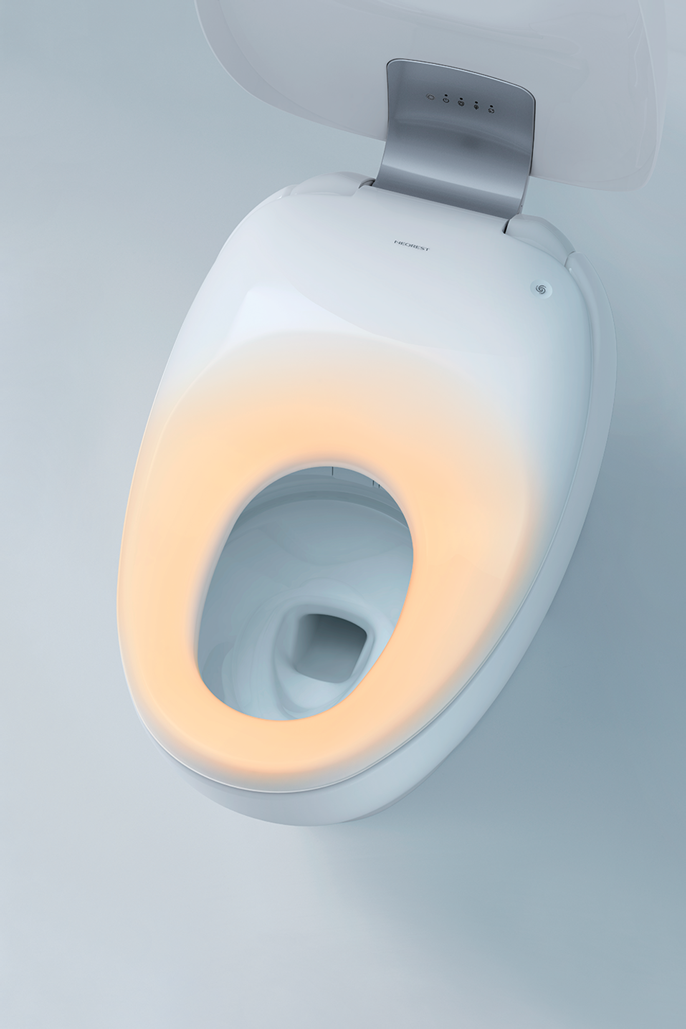 Alternate Image for TOTO NEOREST NX2 Dual Flush 1.0 or 0.8 GPF Toilet with Integrated Bidet Seat and EWATER+ and ACTILIGHT, Cotton White, Vitreous China|Plastic, MS903CUMFX#01
