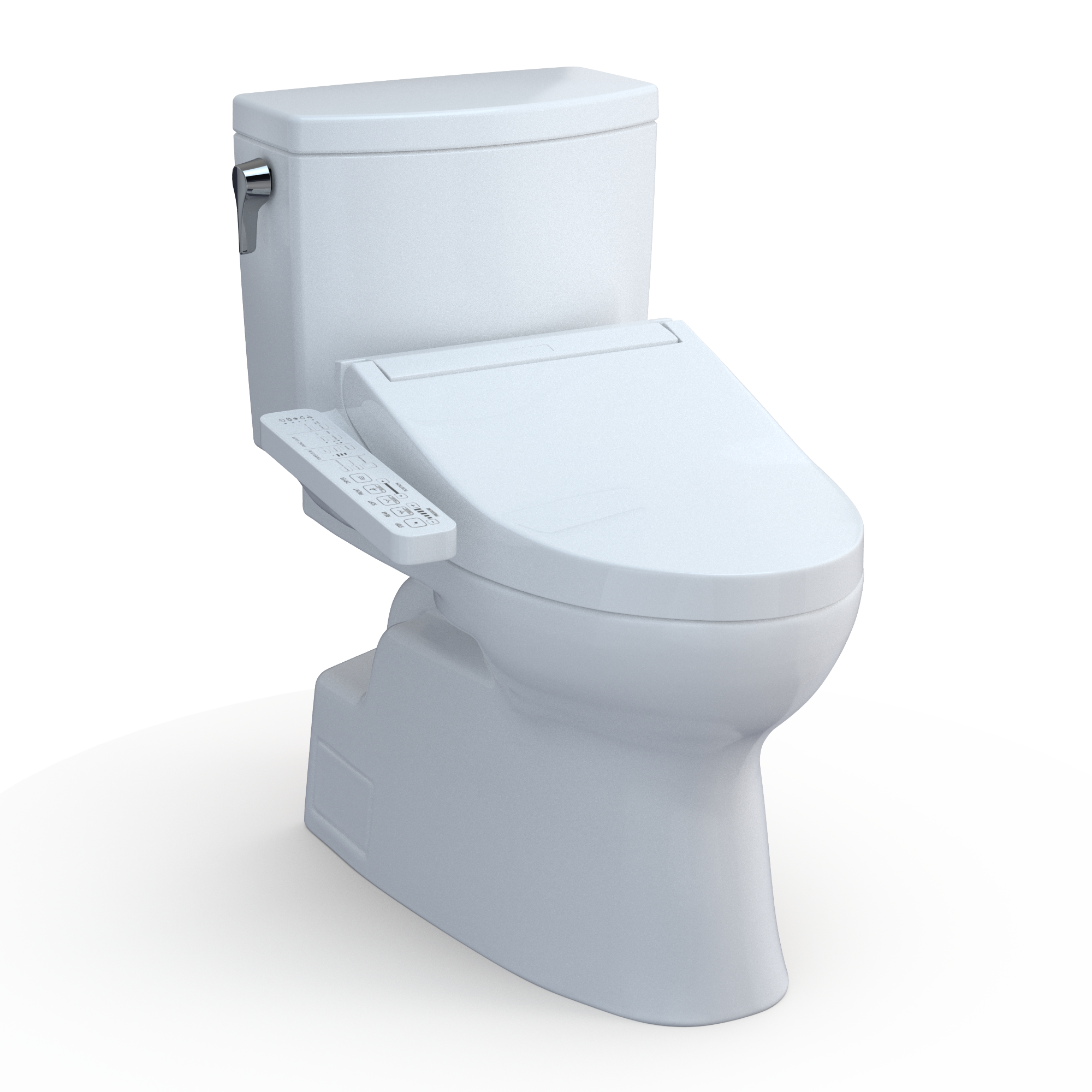 Alternate Image for TOTO WASHLET+ Vespin II 1G Two-Piece Elongated 1.0 GPF Toilet and WASHLET+ C2 Bidet Seat, Cotton White, Vitreous China|Plastic, MW4743074CUFG#01