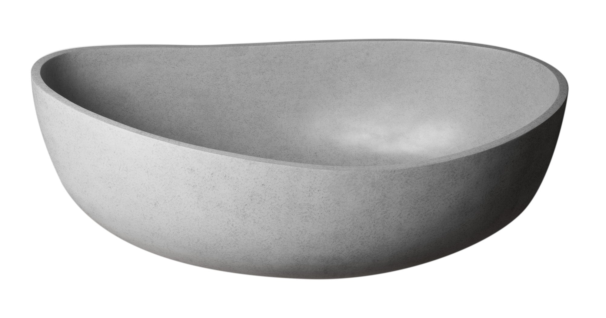 Alternate Image for ALFI brand 63" Concrete Free Standing Oval Bathtub, Gray Matte, ABCO63TUB