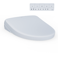 TOTO S7 WASHLET+ Electronic Bidet Toilet Seat with EWATER+ Bowl and Wand Cleaning and Contemporary Lid, Elongated, Cotton White, Plastic, SW4726AT40#01