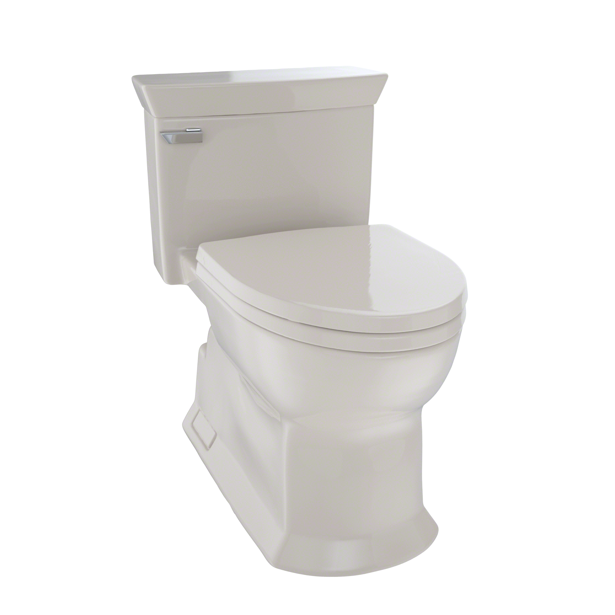 Alternate Image for TOTO Eco Soire One Piece Elongated 1.28 GPF Universal Height Skirted Toilet with CEFIONTECT, Bone, Vitreous China, MS964214CEFG#03