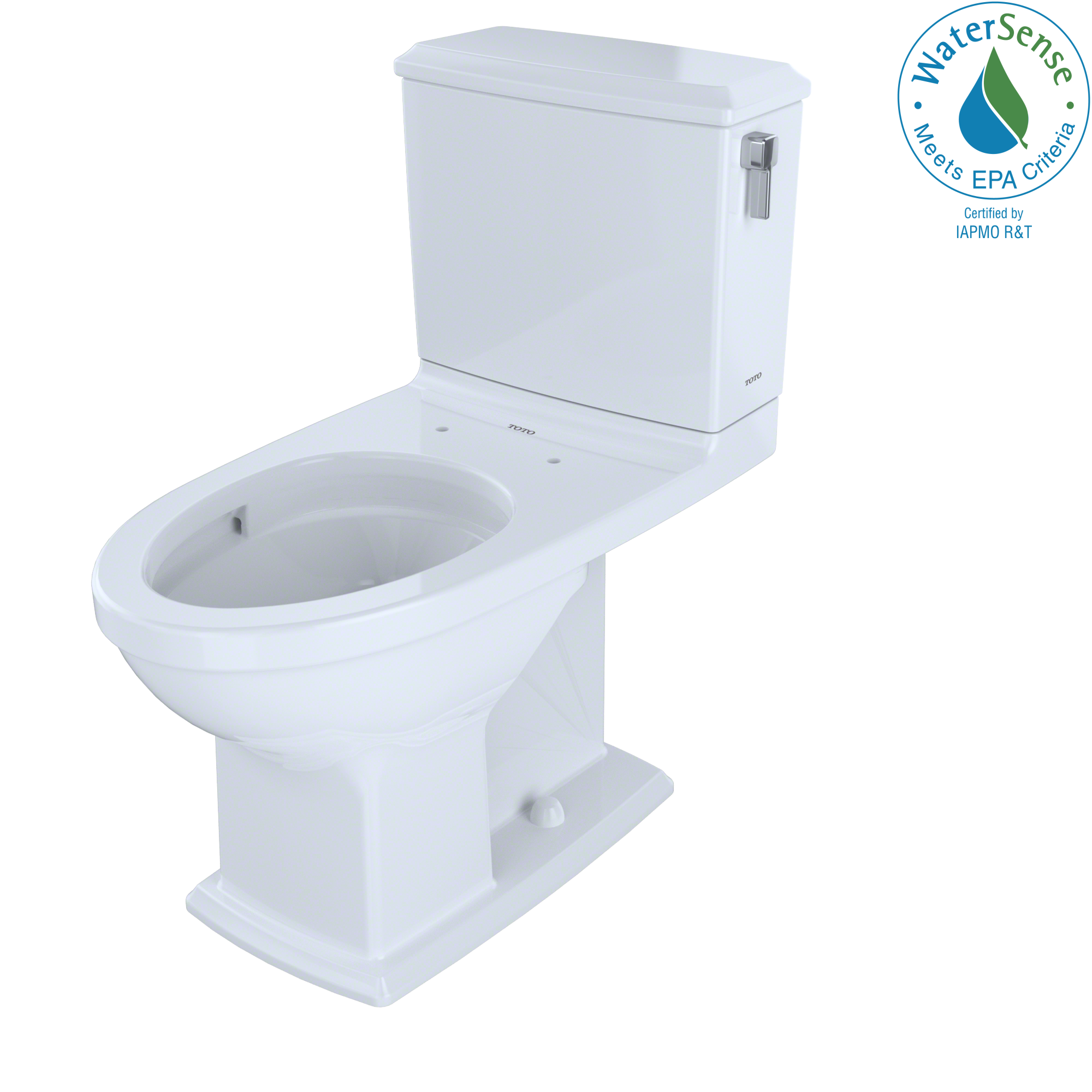 TOTO Connelly Two-Piece Elongated Dual-Max 1.28 and 0.9 GPF Universal Height Toilet with CEFIONTECT and Right Lever, Colonial White, Vitreous China, Cotton White, CST494CEMFRG#01