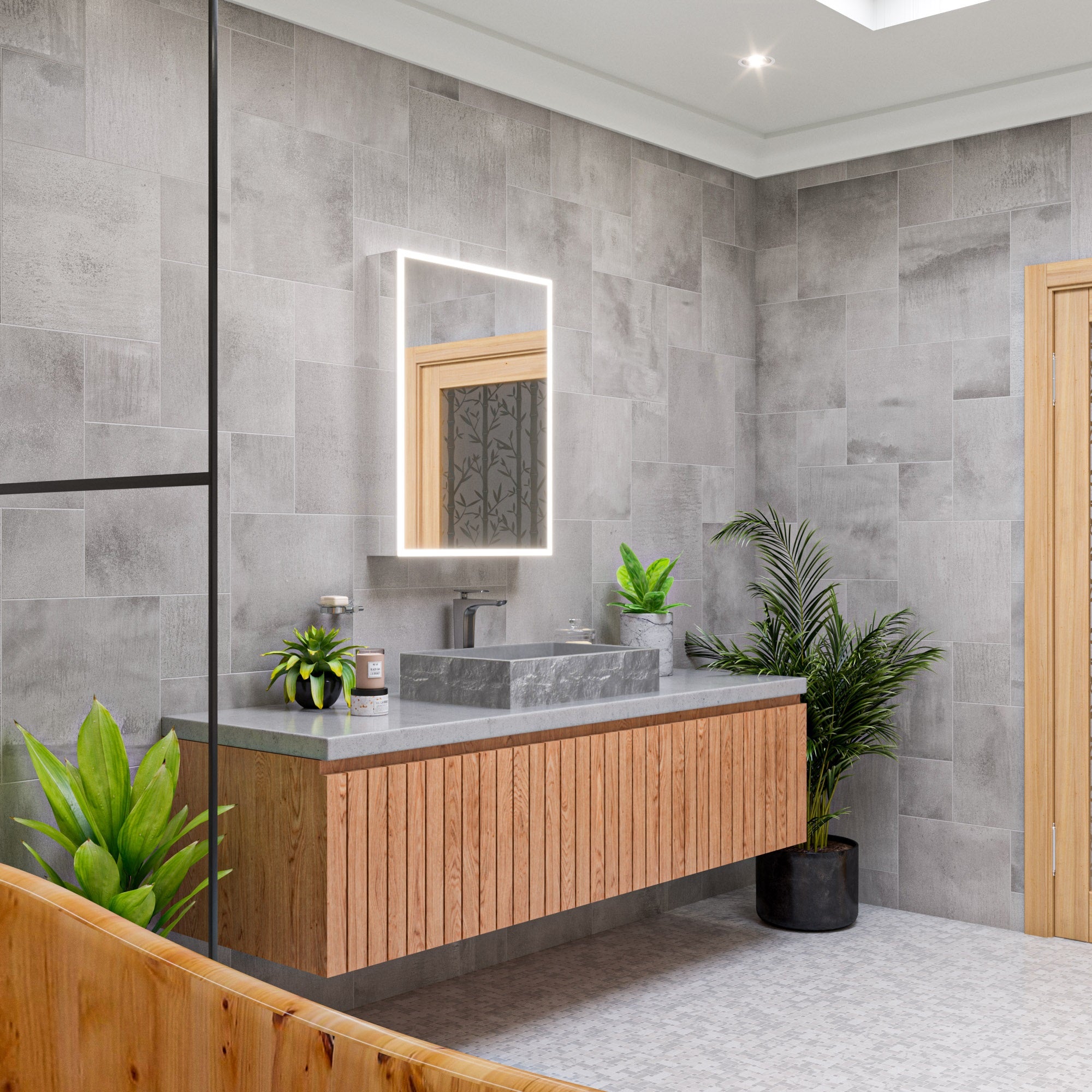 Alternate Image for ALFI brand 24" x 15.6" Rectangle Above Mount Concrete Bathroom Sink, Gray Matte, No Faucet Hole, ABCO24R
