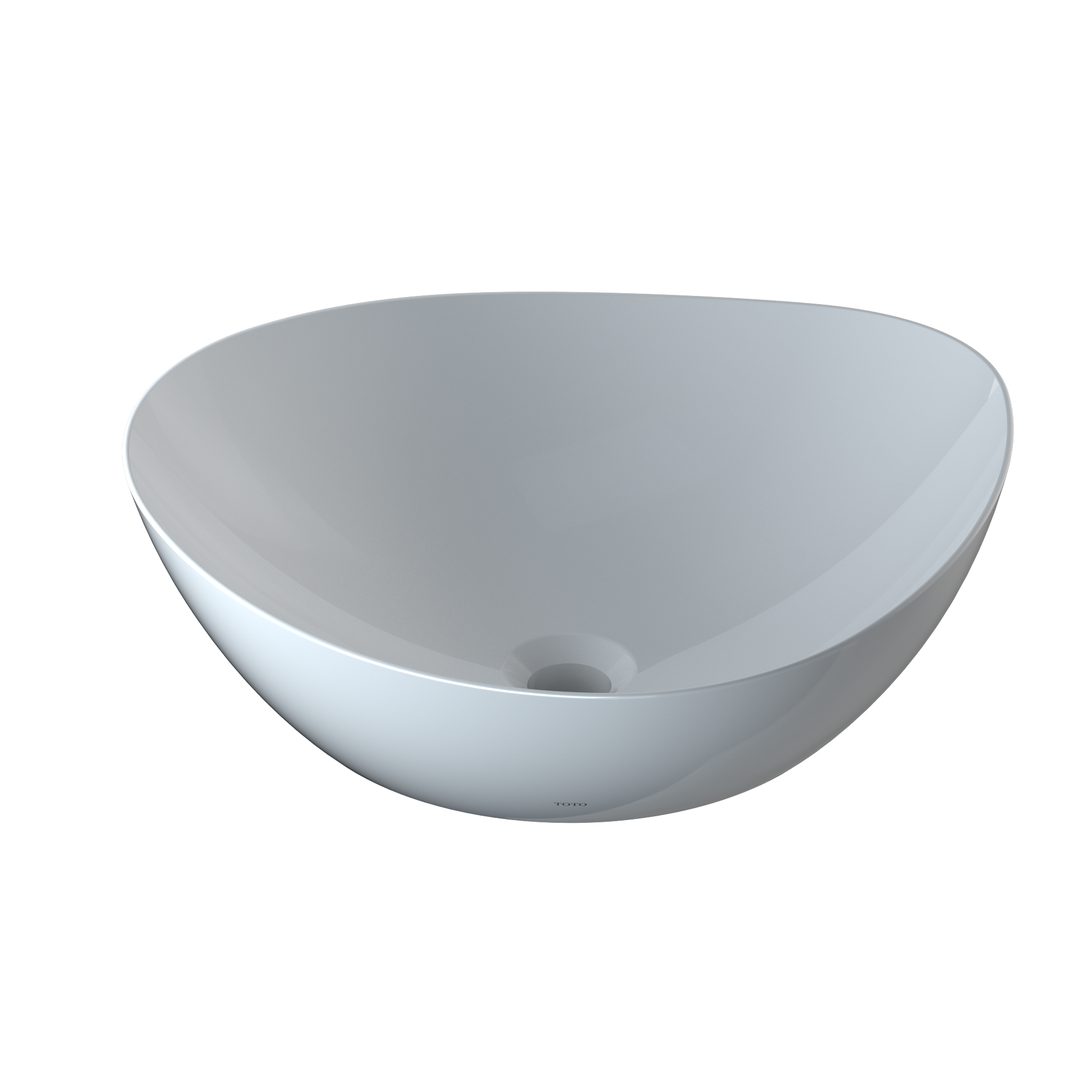 TOTO Kiwami Asymmetrical Vessel Bathroom Sink with CEFITONTECT, Cotton White, Ceramic, LT477G#01