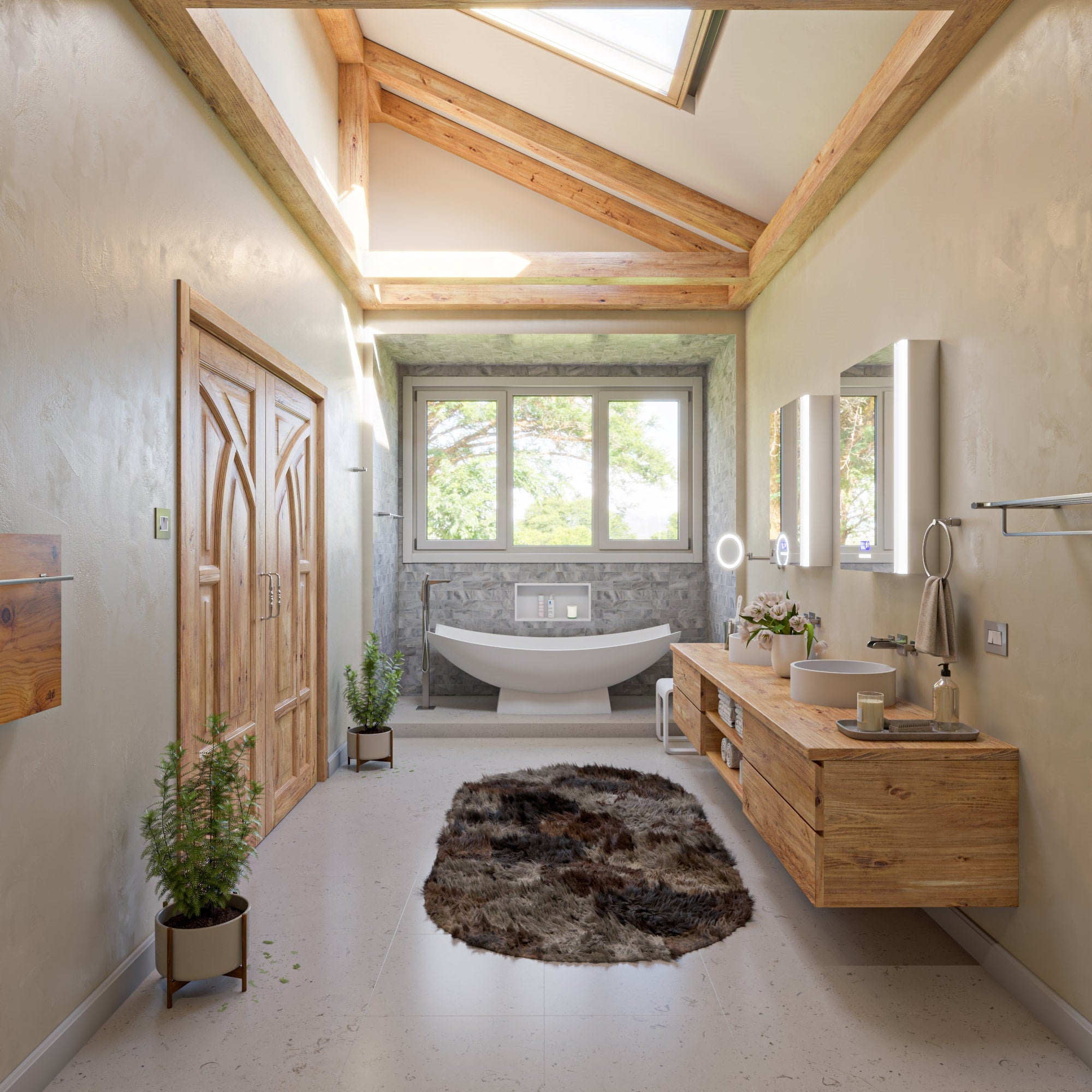 Alternate Image for ALFI brand ABNC2412-W 24 x 12 White Matte Stainless Steel Horizontal Single Shelf Bath Shower Niche, 20 Gauge