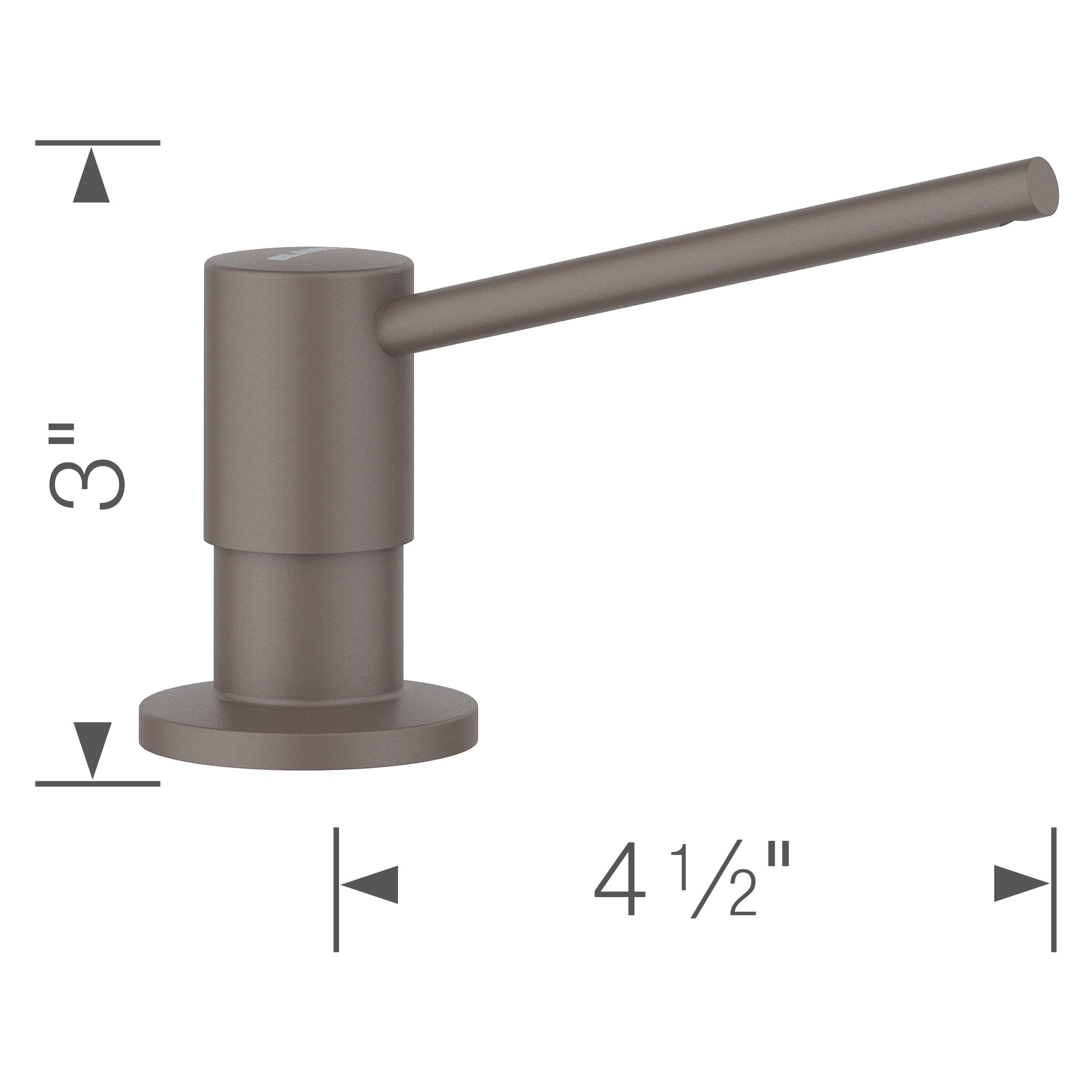 Blanco Torre Soap Dispenser - Volcano Gray, Brass, 443046