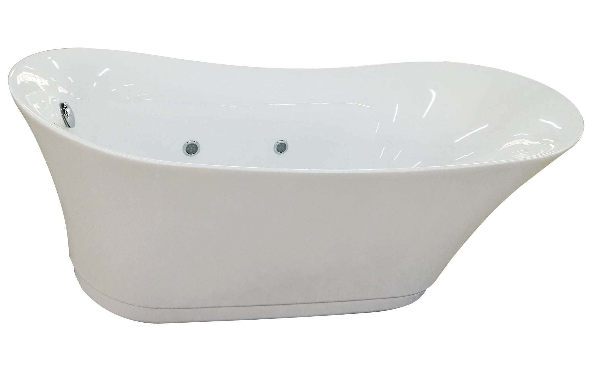 Alternate Image for Eago 69" Acrylic Free Standing Oval Air Bubble Bathtub, White, AM2140