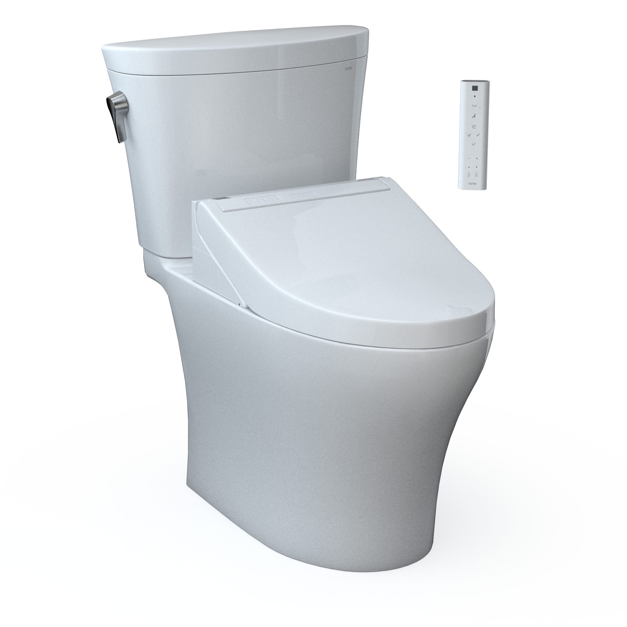Alternate Image for TOTO WASHLET+ Aquia IV Arc Two-Piece Elongated Dual Flush 1.28 and 0.9 GPF Toilet with C5 Bidet Seat, Cotton White, Vitreous China|Plastic, MW4483084CEMFGN#01