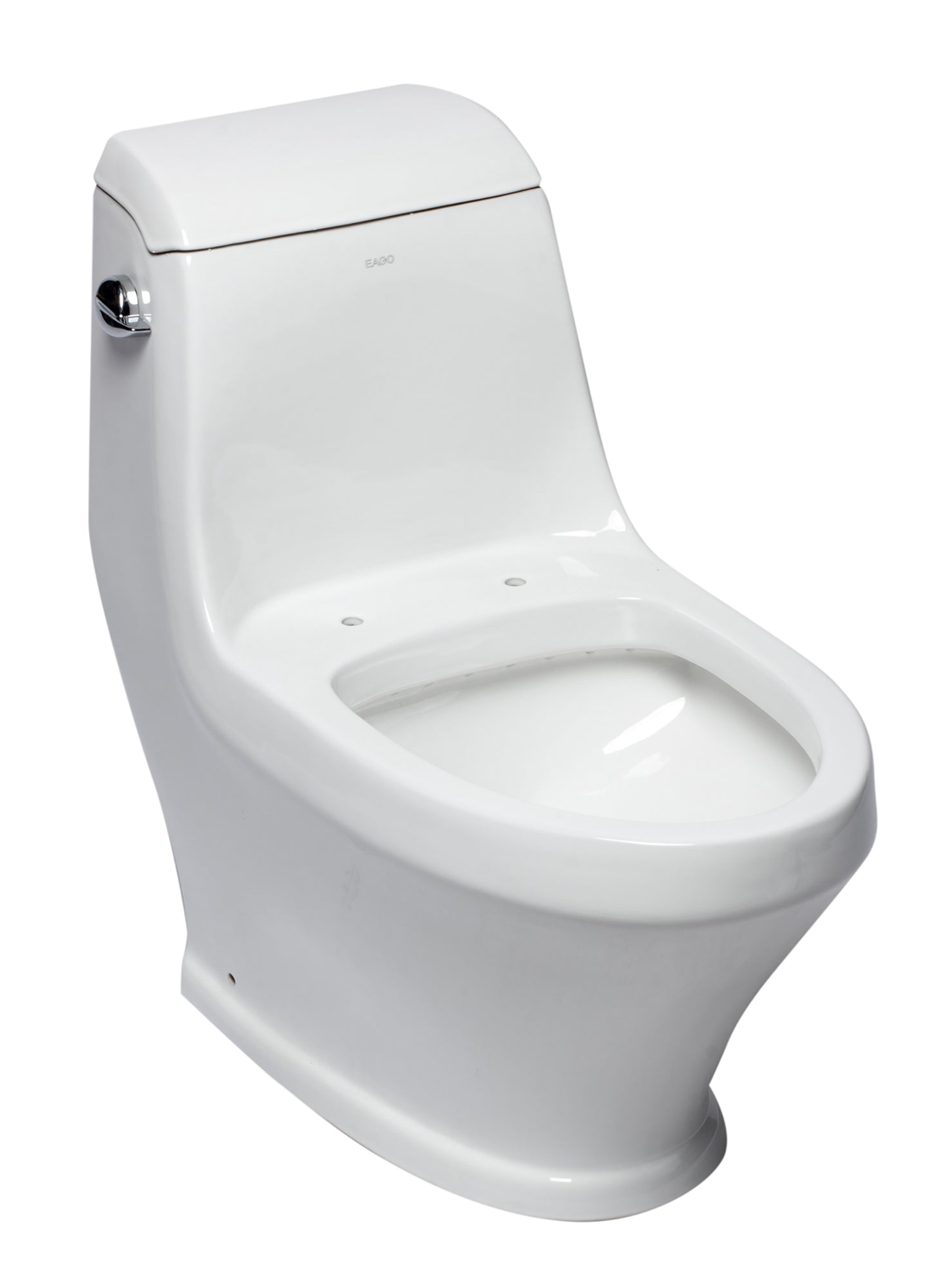 Alternate Image for EAGO Porcelain, White, TB133 Single Flush One Piece Ceramic Toilet