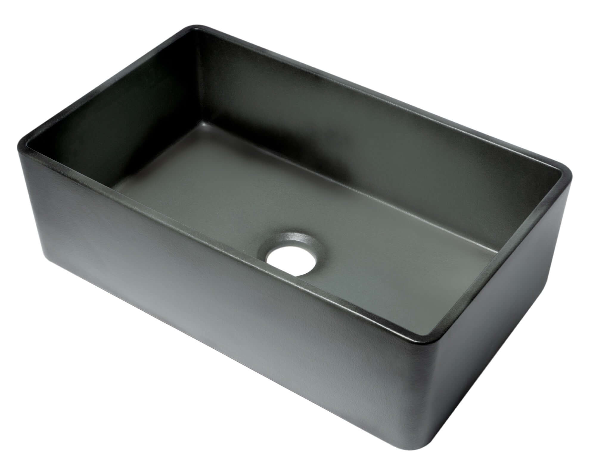 Alternate Image for ALFI brand 33" Fireclay Farmhouse Sink, Concrete, ABCO3320SB