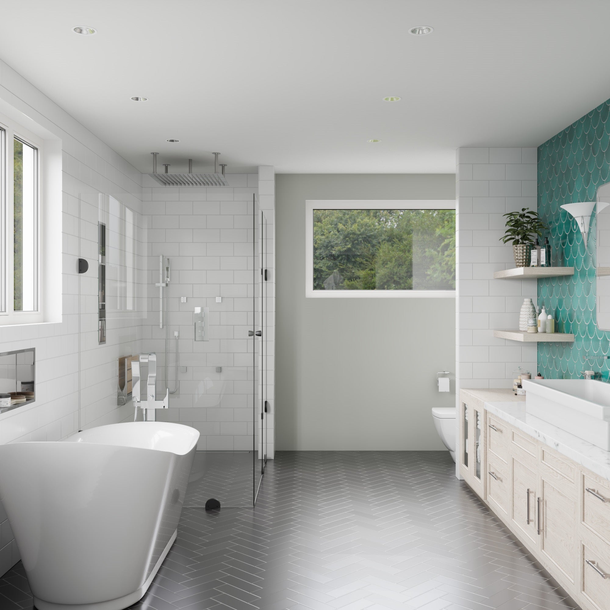 Alternate Image for ALFI brand AB3820-PC Polished Chrome 2" Square Adjustable Shower Body Spray, Brass