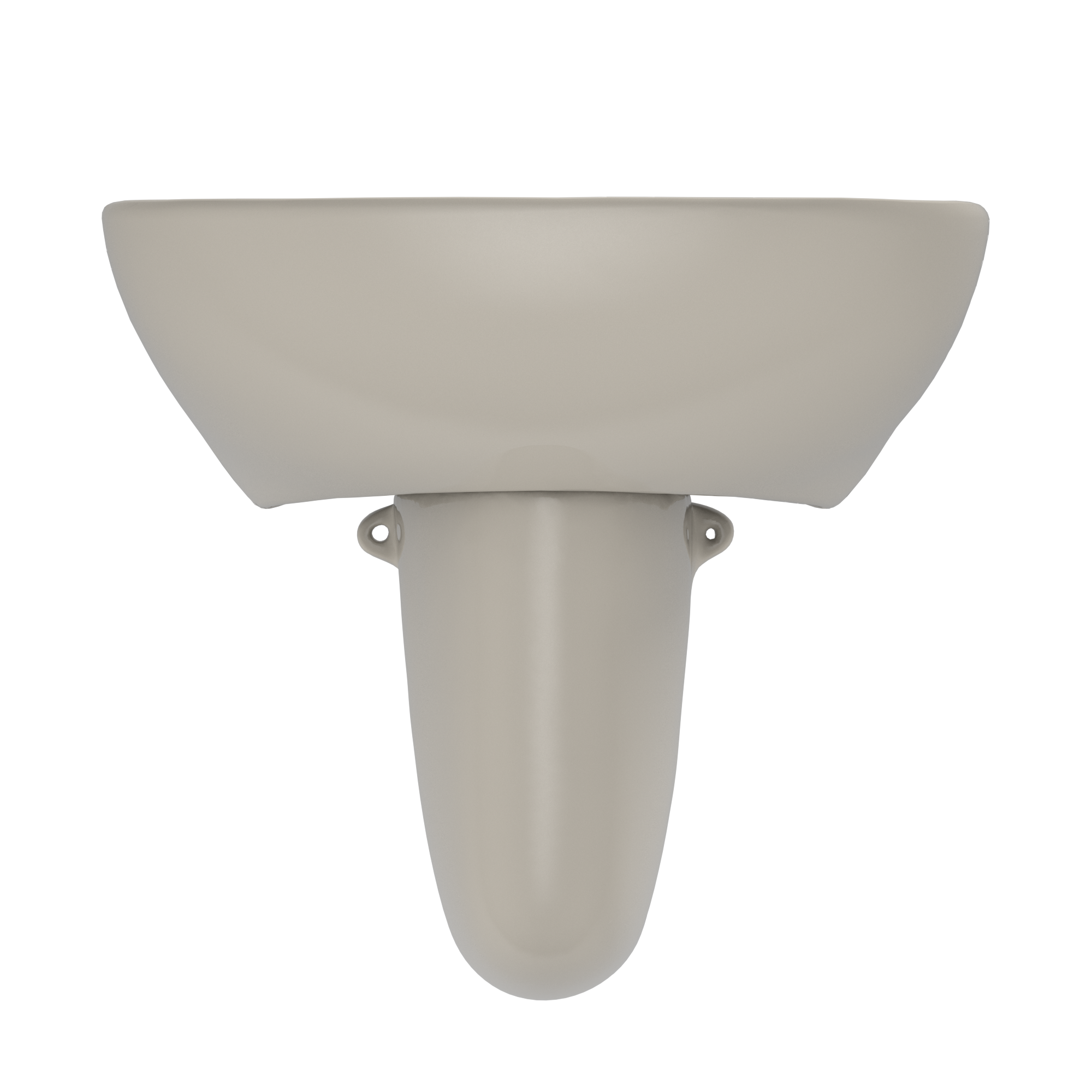 TOTO Supreme Oval Wall-Mount Bathroom Sink with CeFiONtect and Shroud for Single Hole Faucets, Bone, Vitreous China, LHT241G#03