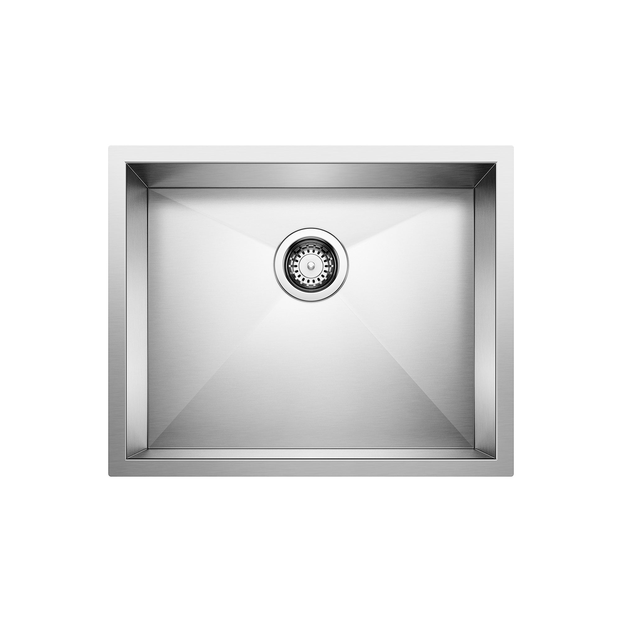 Alternate Image for Blanco Quatrus 22" Undermount Stainless Steel Kitchen Sink, Satin Polish, 18 Gauge, No Faucet Hole, 443050
