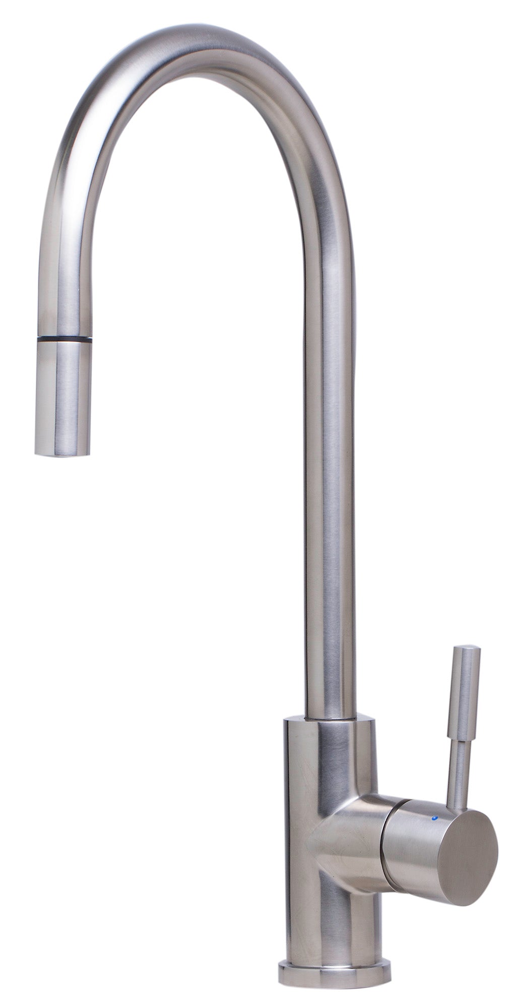 Alternate Image for ALFI Solid Brushed Stainless Steel Single Hole Pull Down Kitchen Faucet, AB2028-BSS