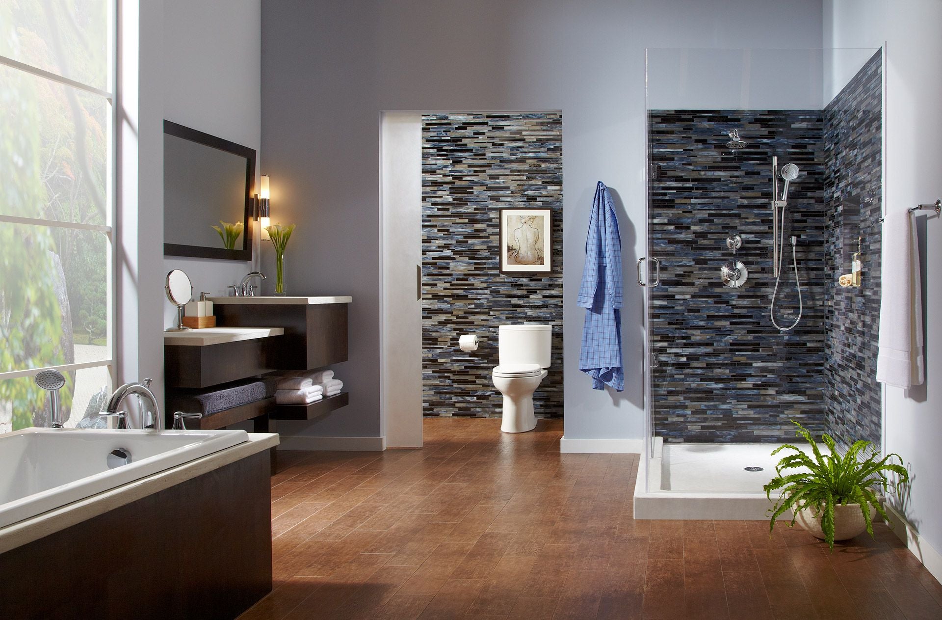 Alternate Image for TOTO Drake II 1G Two-Piece Round 1.0 GPF Universal Height Toilet, Ebony, Vitreous China, CST453CUF#51