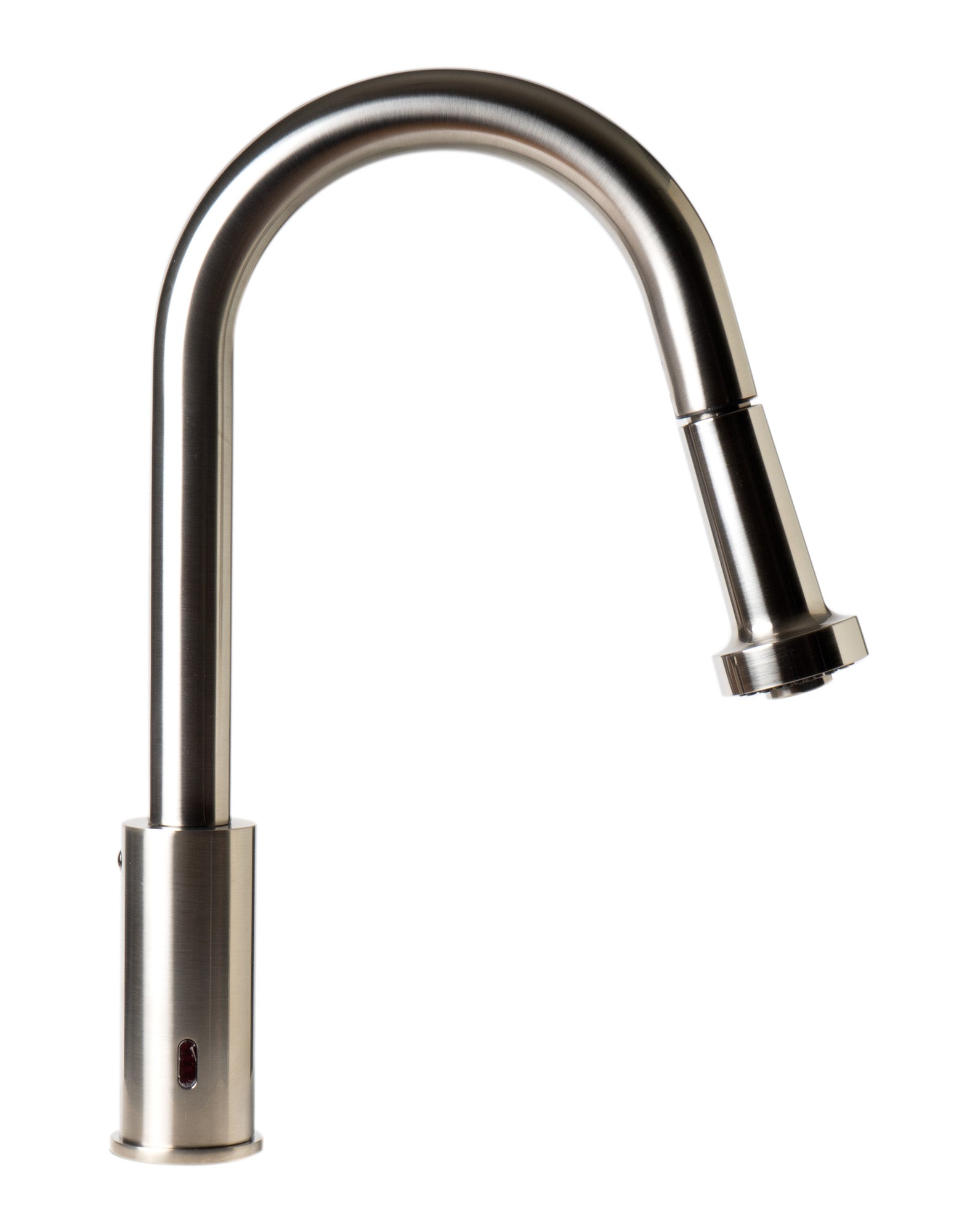 Alternate Image for ALFI brand 1.66 GPM Lever Gooseneck Spout Touchless Kitchen Faucet, Modern, Gray, Pull Down, Brushed Nickel, ABKF3262-BN