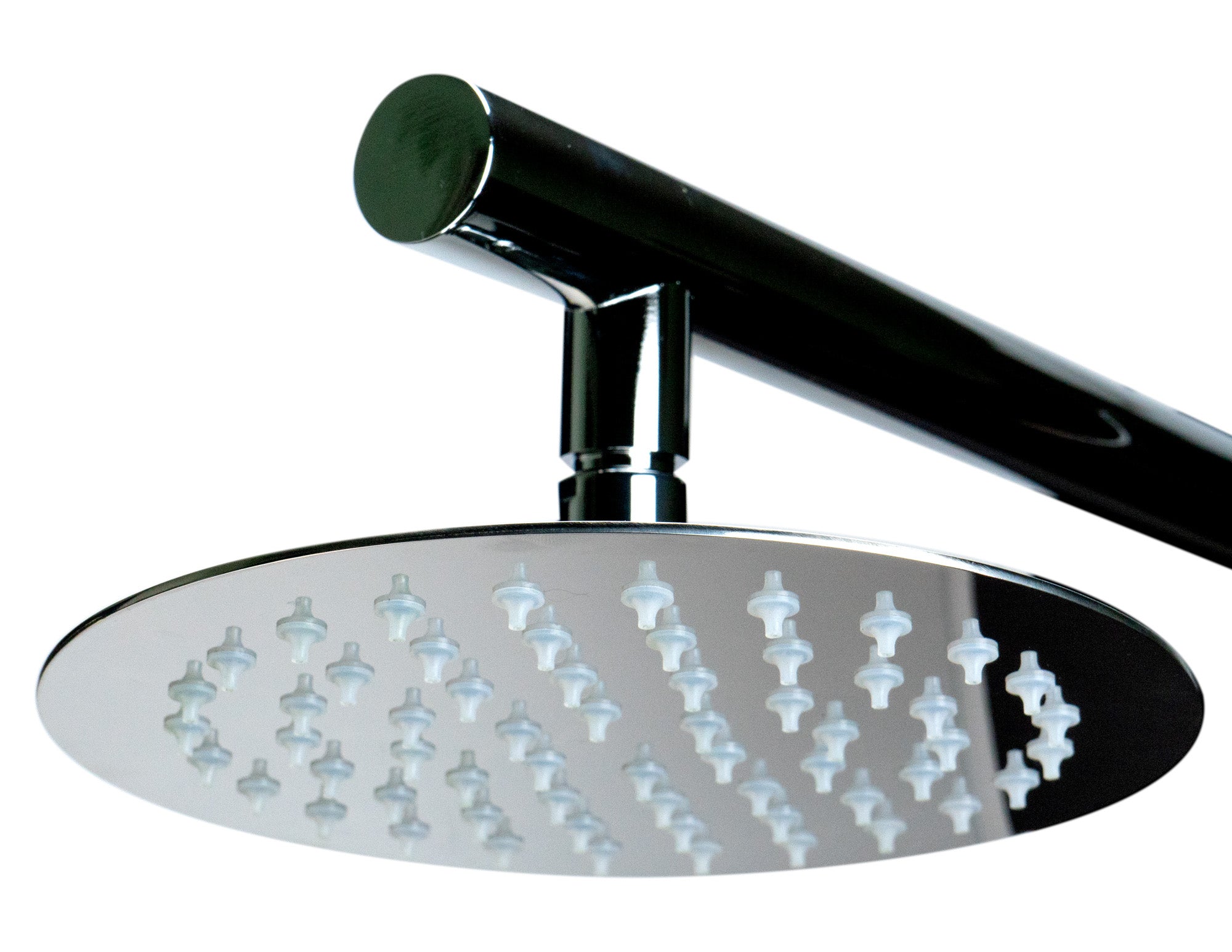 Alternate Image for ALFI brand ABSP55B Black Glass Shower Panel with 2 Body Sprays and Rain Shower Head