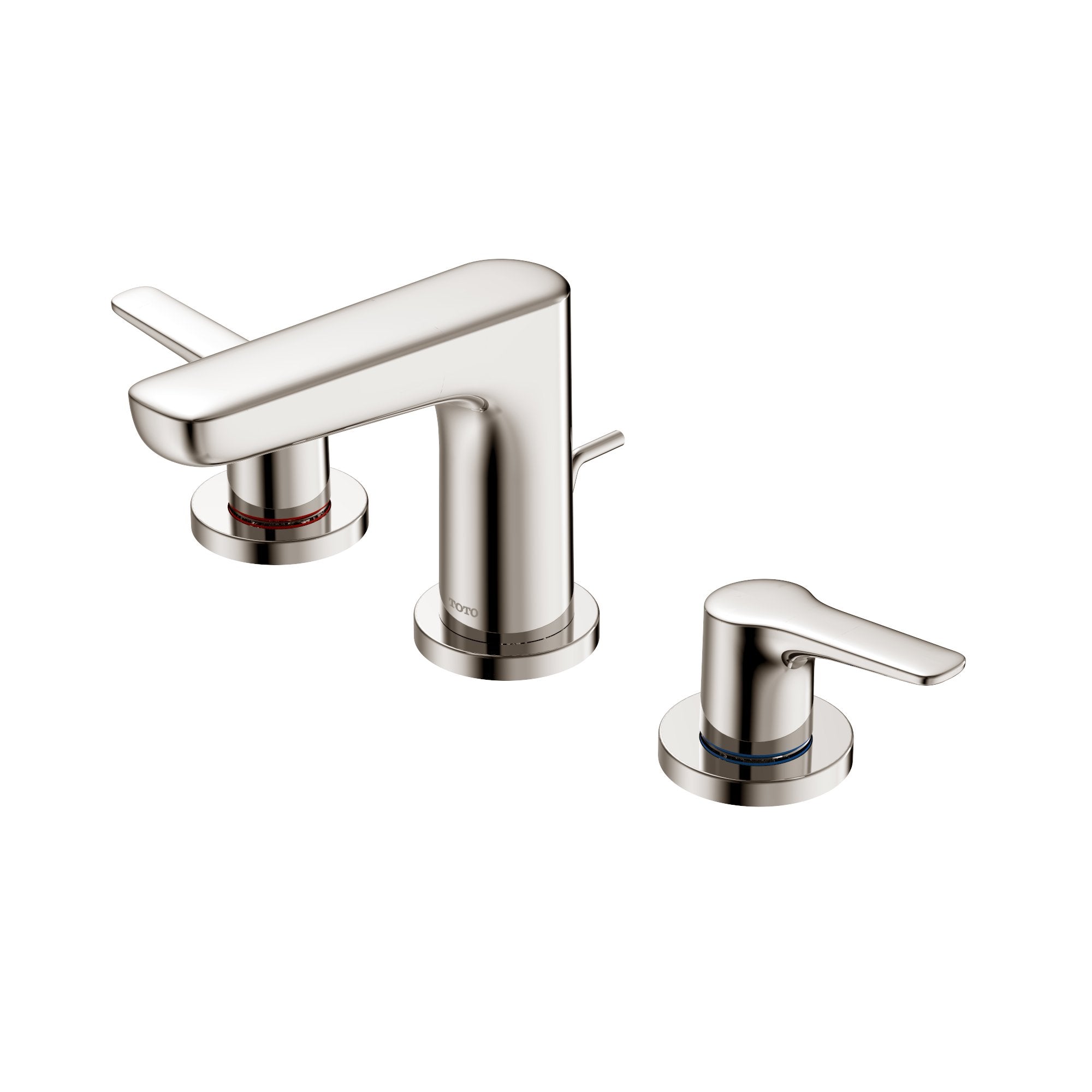 TOTO GS 1.2 GPM Two Handle Widespread Bathroom Sink Faucet, Polished Nickel, Brass, TLG03201U#PN